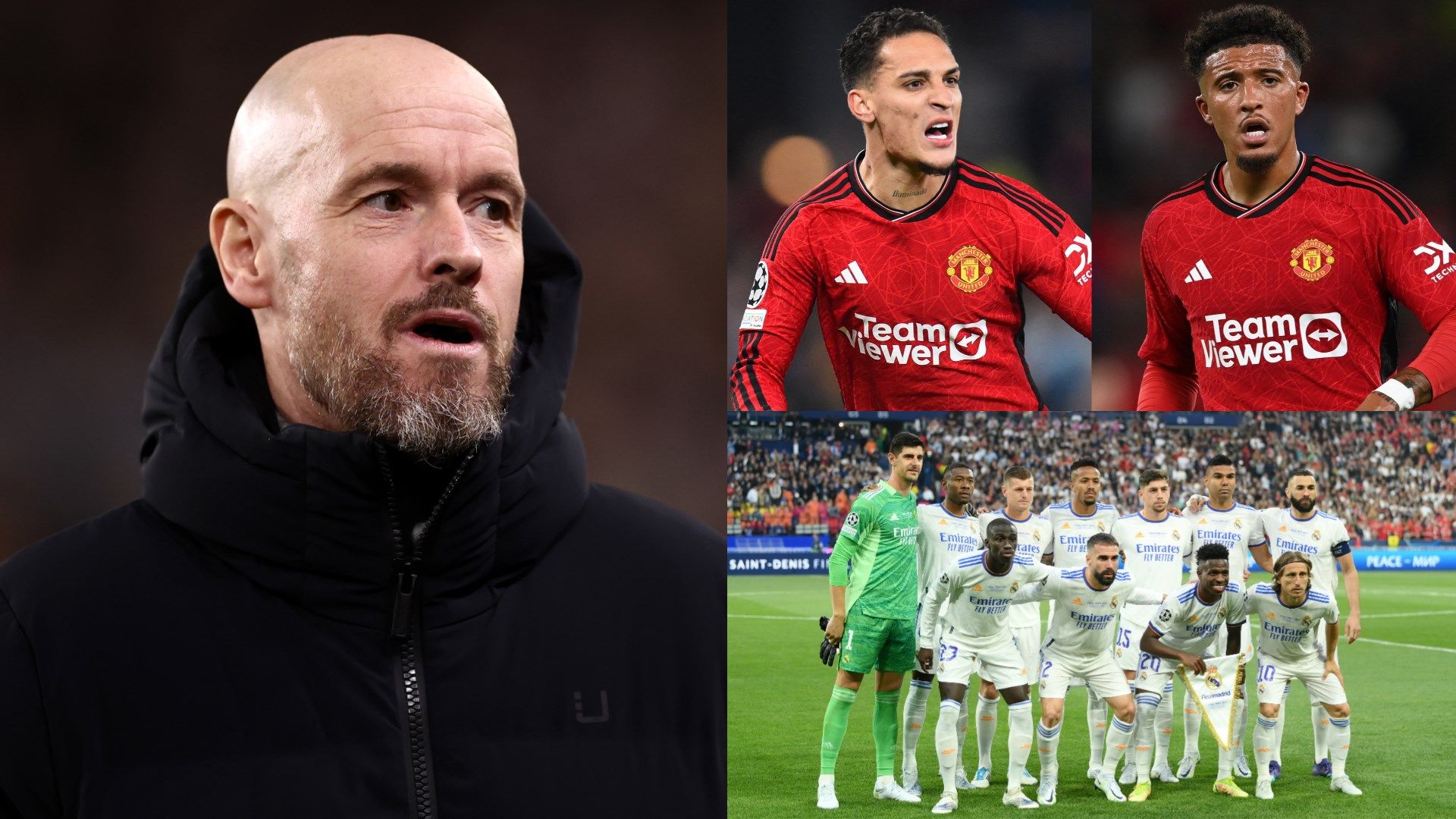 Erik ten Hag Antony Jadon Sancho Man Utd Real Madrid squad