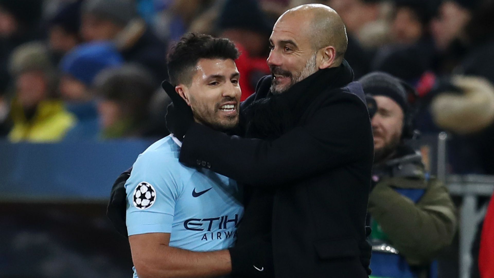 Sergio Aguero Pep Guardiola Manchester City Champions League