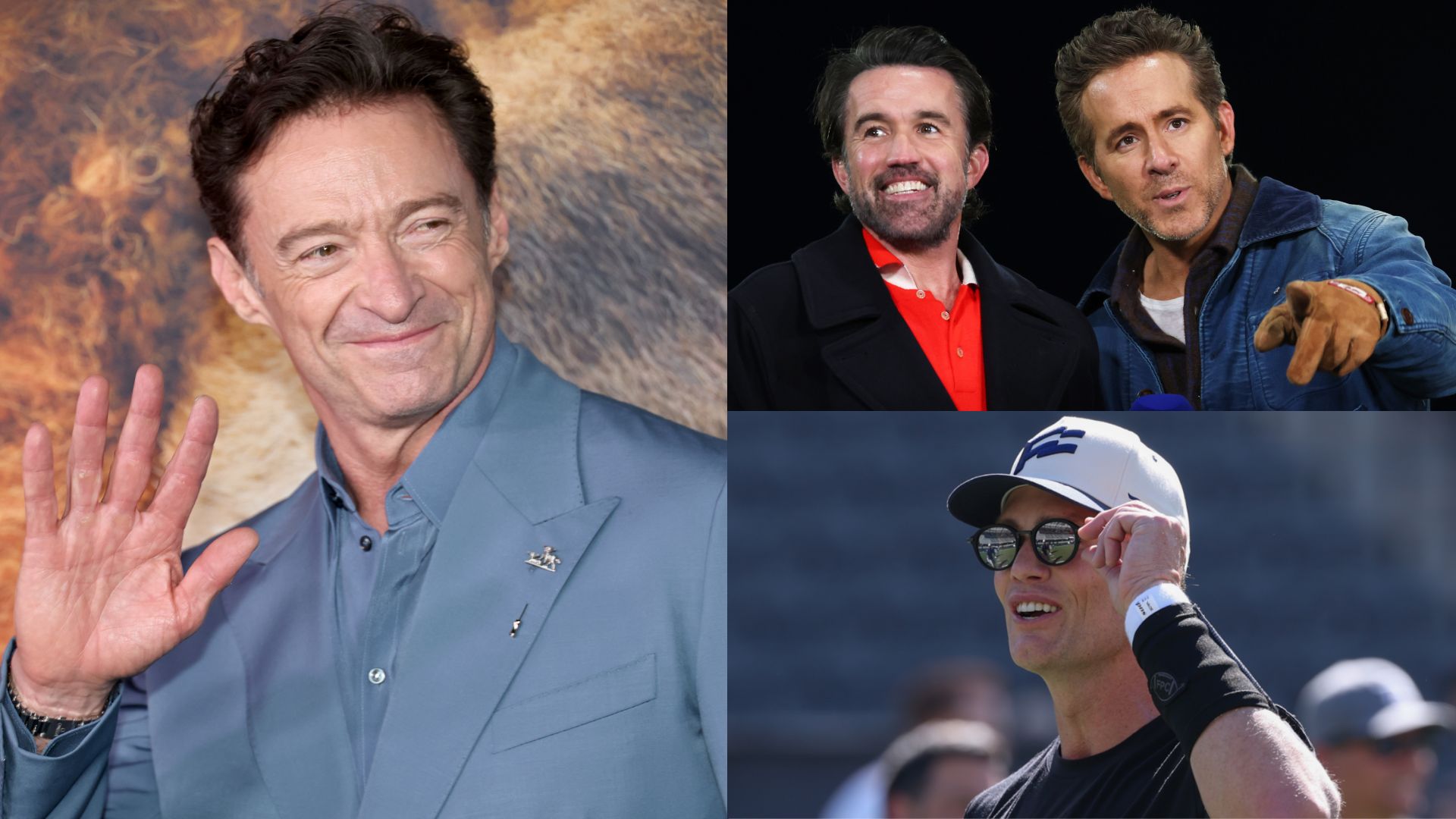 Hugh Jackman Ryan Reynolds Rob Mac Tom Brady
