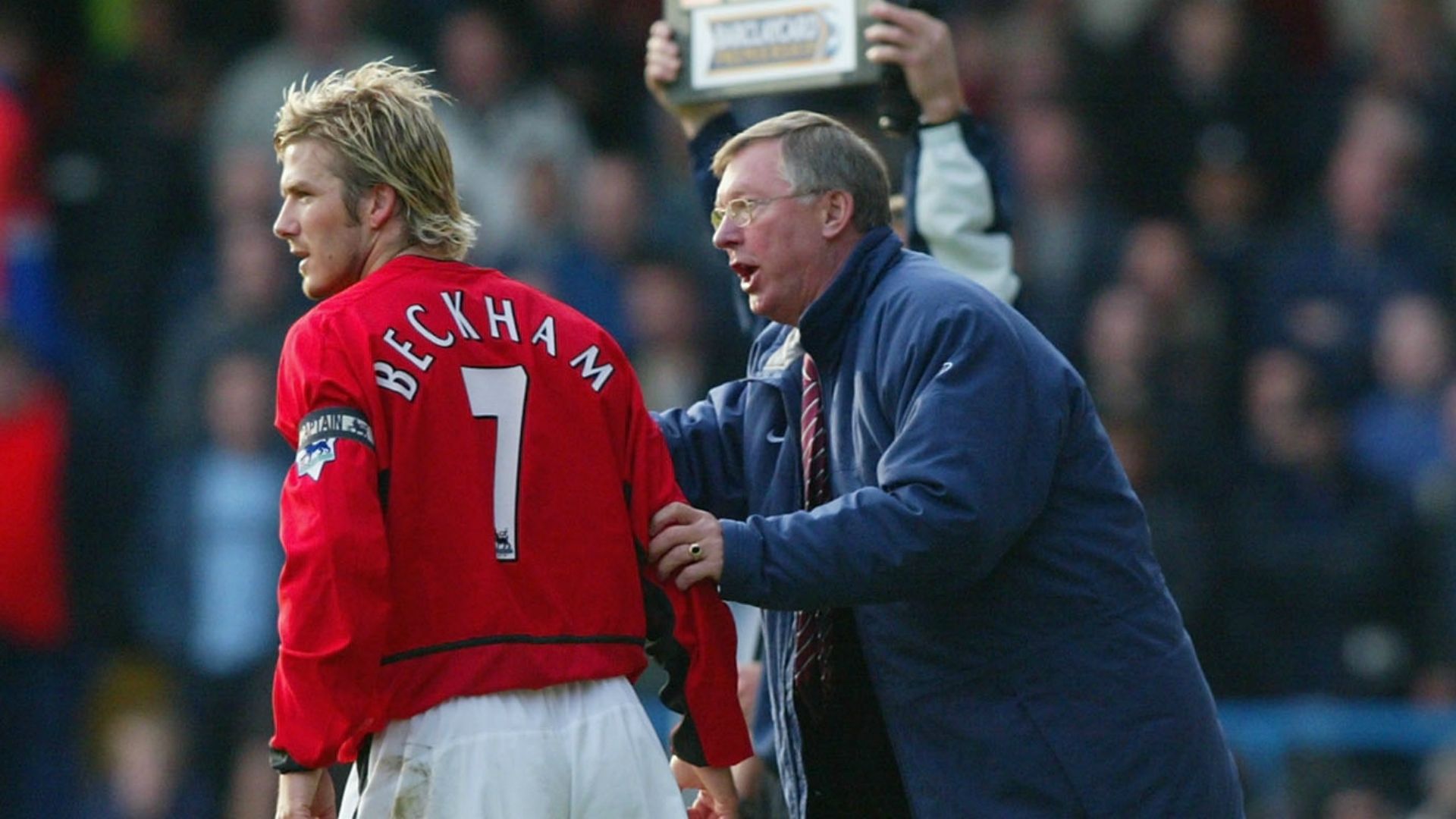 David Backham Sir Alex Ferguson Premier League Manchester United