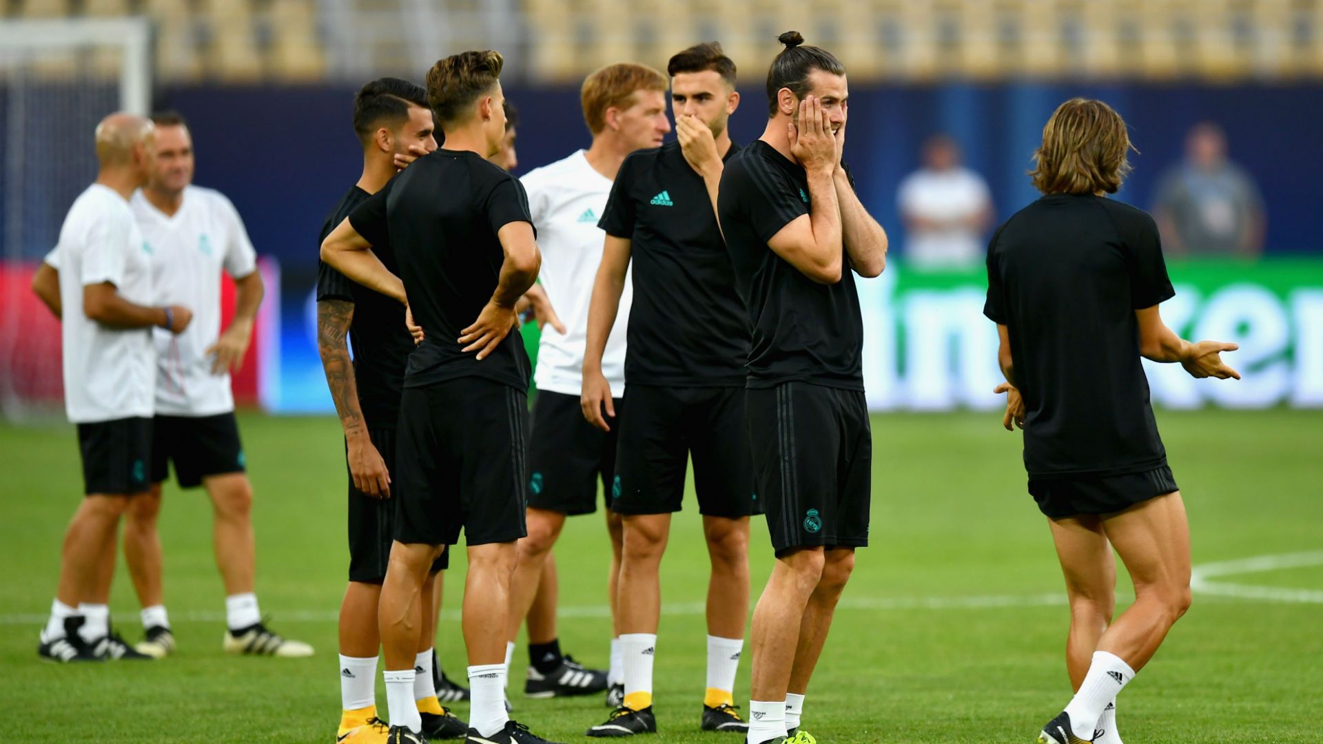 UEFA Supercup - Manchester United - Real Madrid - Gareth Bale Luka Modric - Training
