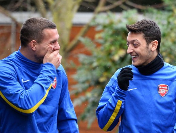Arsenal_Lukas Podolski_Mesut Ozil，普多斯基，奧斯爾
