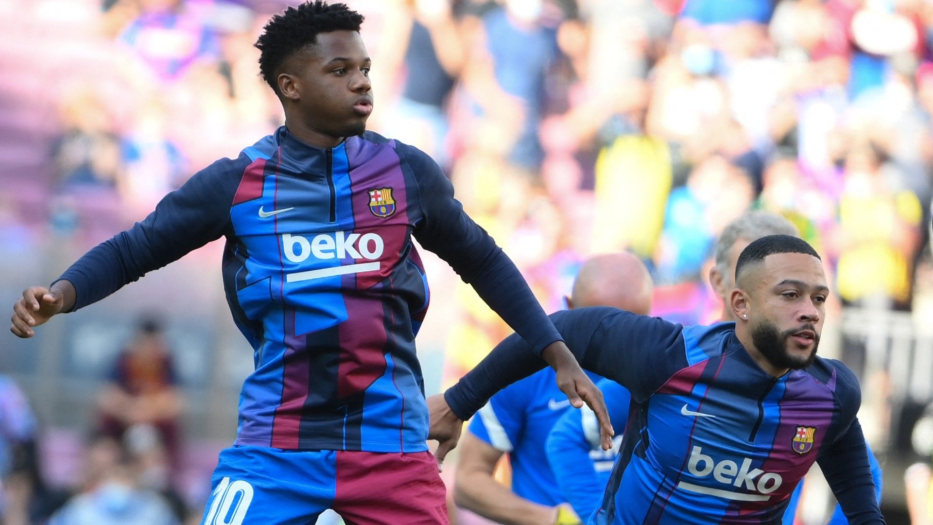 Ansu Fati Memphis Depay Barcelona 2021-22