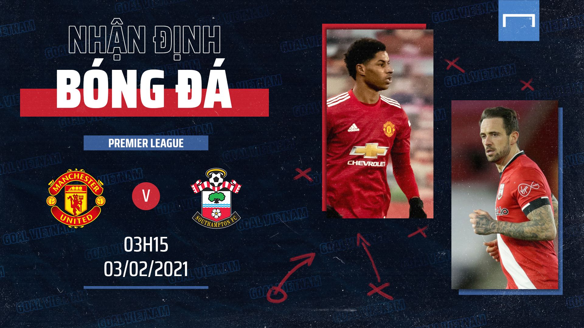 Preview Manchester United Southampton Premier League 2020/21 GFX