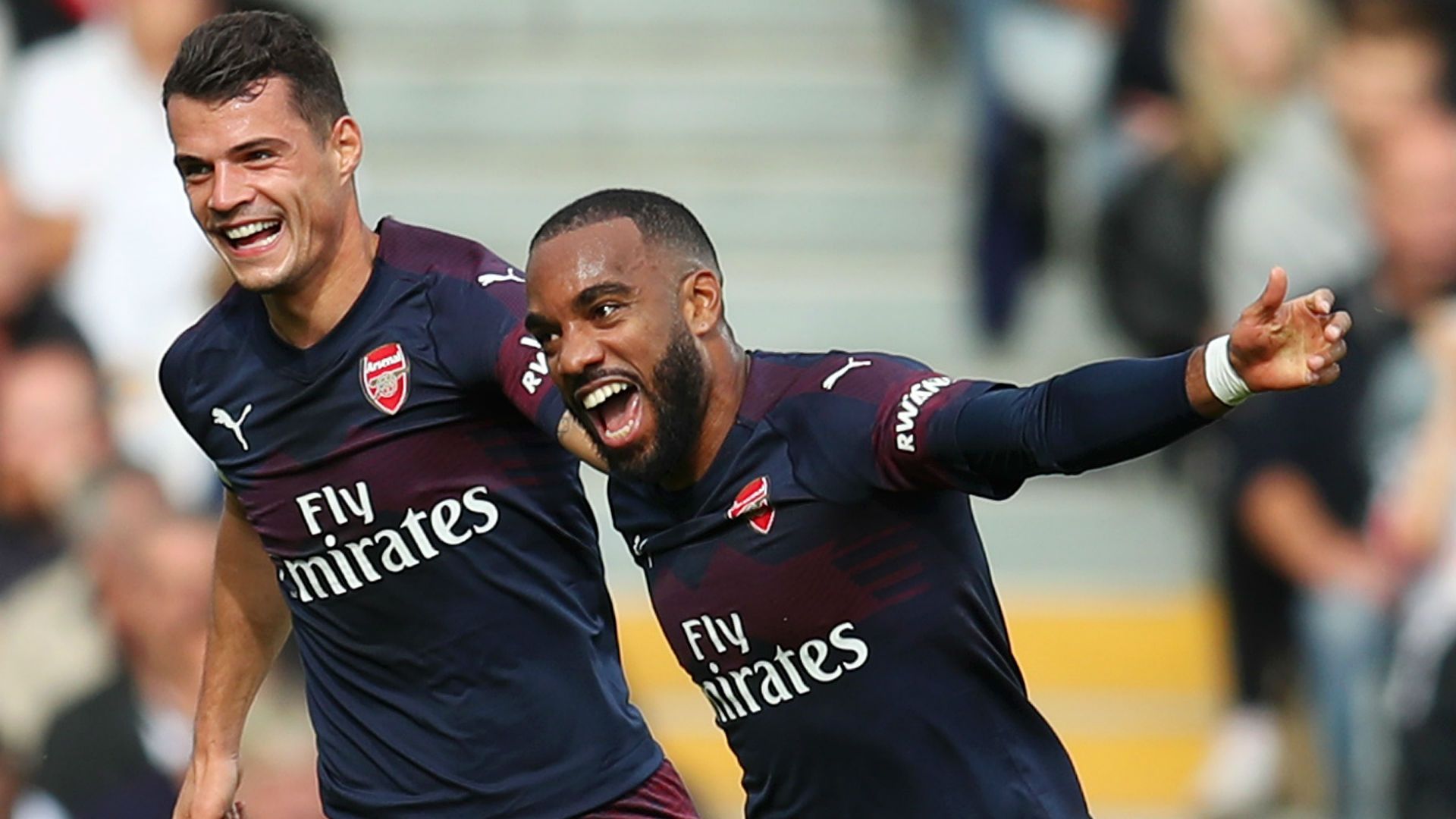 Granit Xhaka Alexandre Lacazette Arsenal 07102018