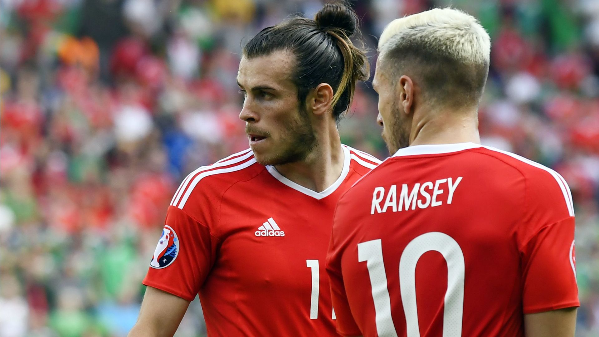 Gareth Bale Aaron Ramsey Wales Northern Ireland