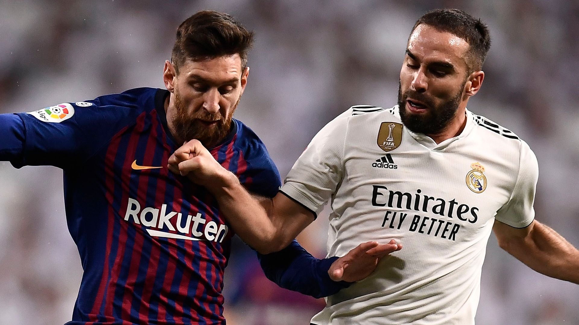 Lionel Messi Dani Carvajal Barcelona Real Madrid