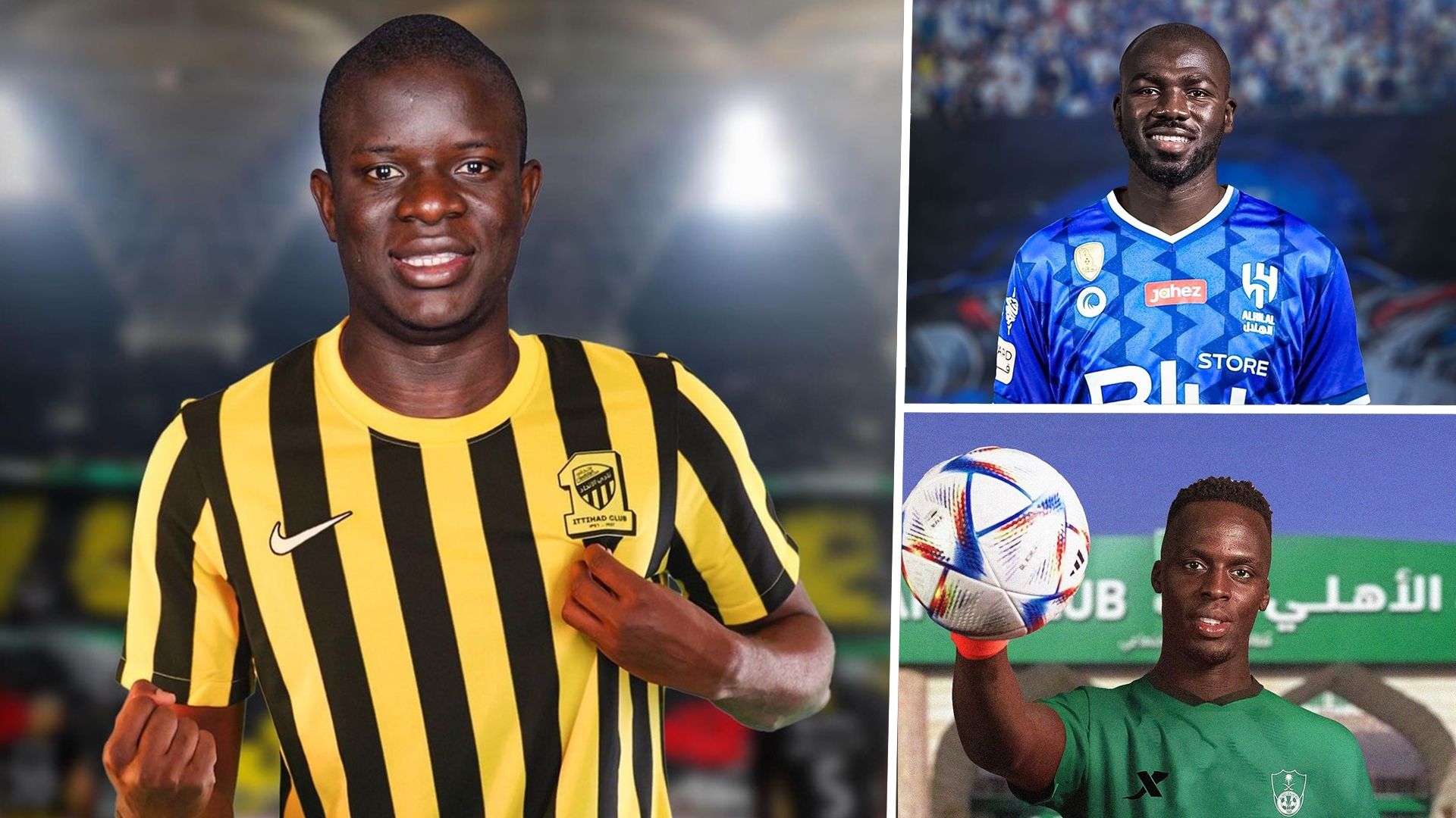 N'Golo Kante Kalidou Koulibaly Edouard Mendy