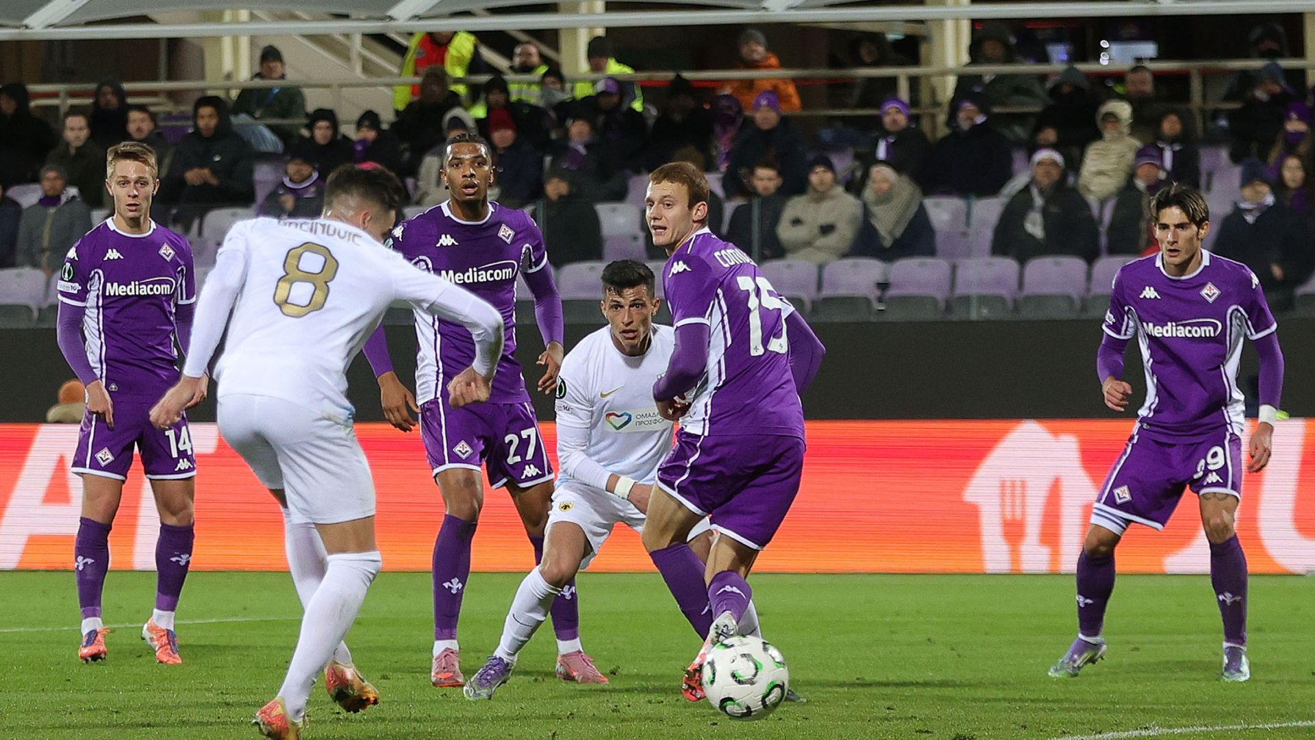 gacinovic fiorentina aek atene 27 novembre 2025 conference league