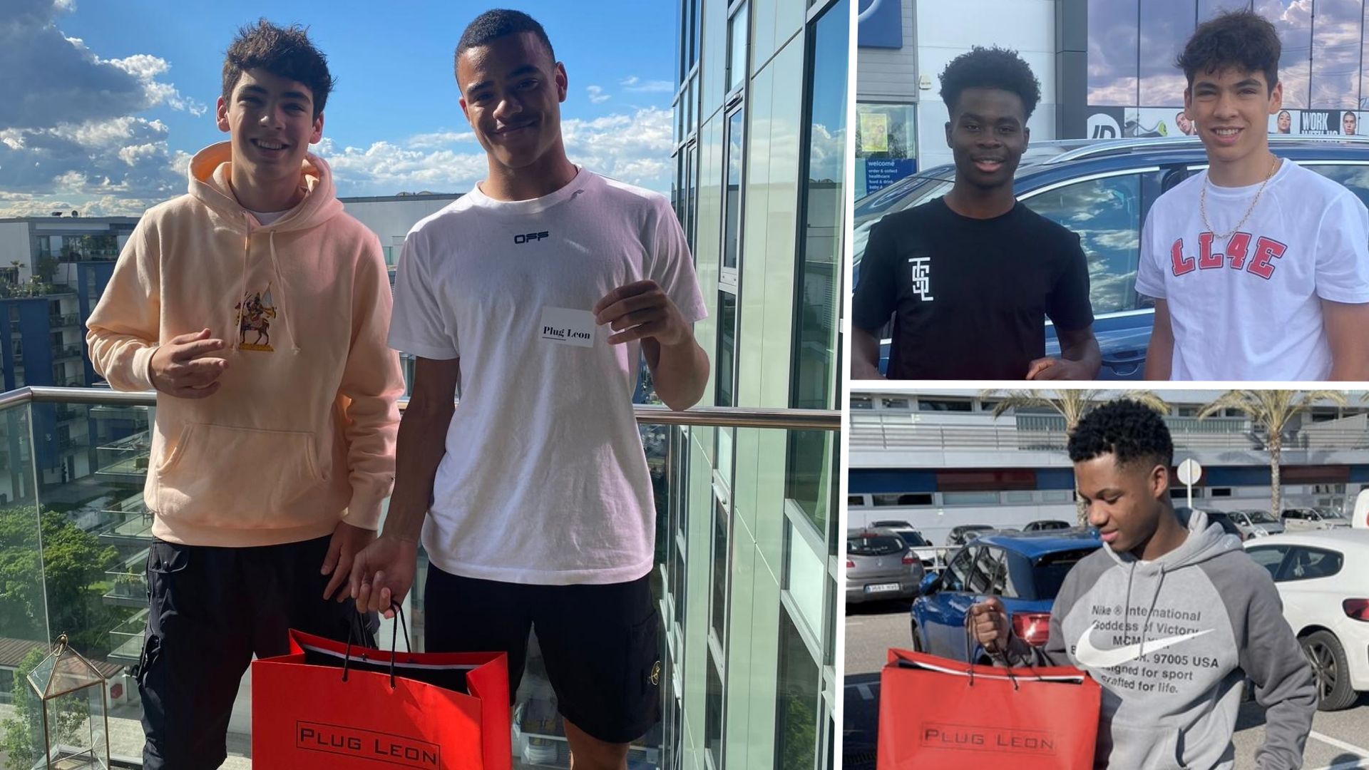 Leon Gissing with Mason Greenwood, Bukayo Saka and Ansu Fati