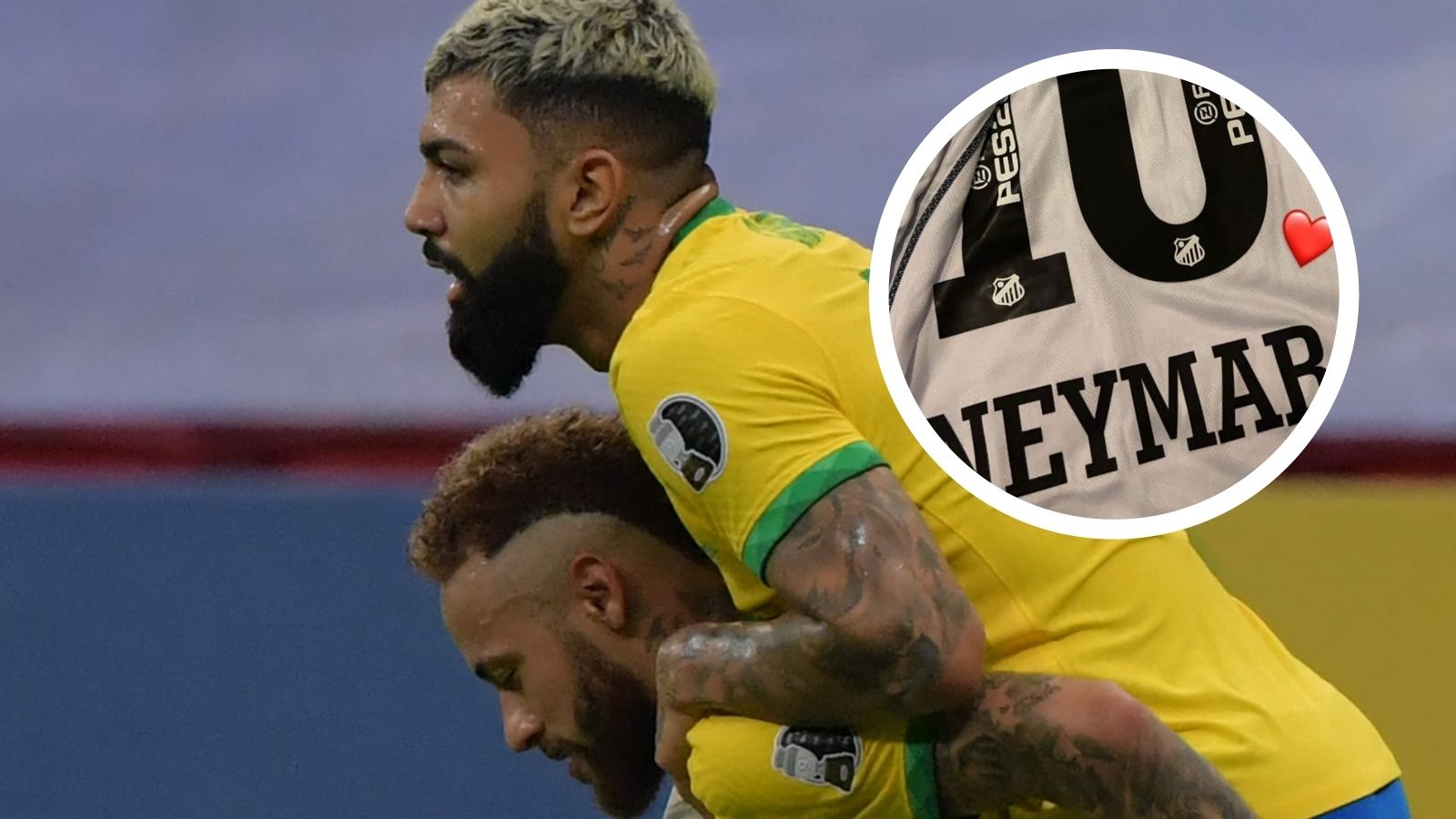 GFX Neymar Gabigol ganham presente do Santos 21062021