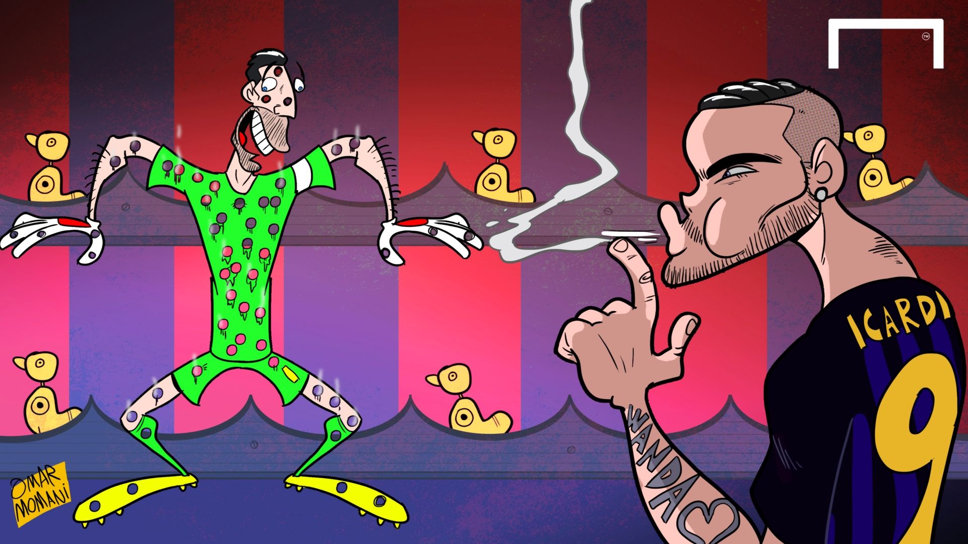 Cartoon Icardi Buffon
