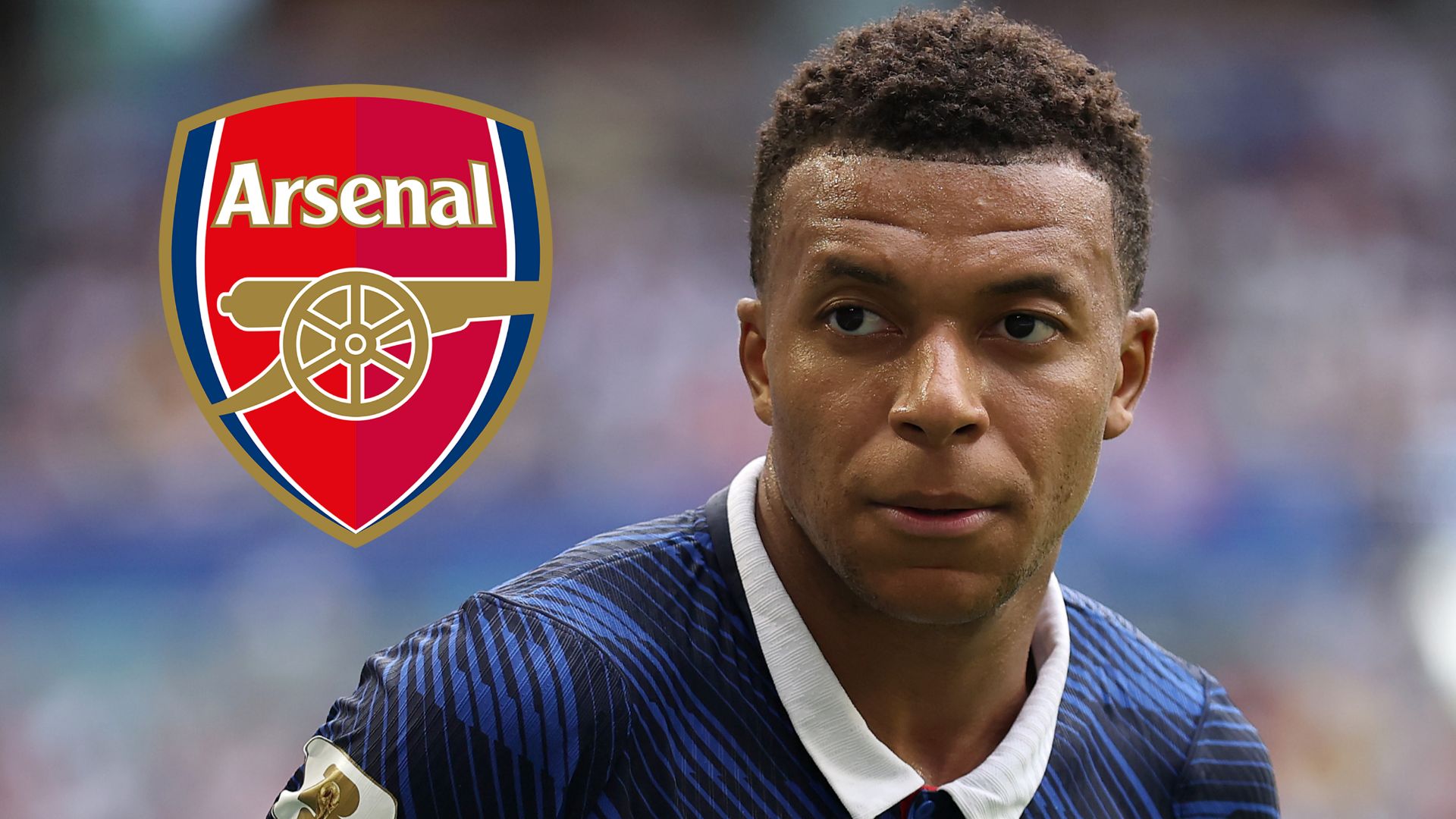 Kylian Mbappe Arsenal crest 2026