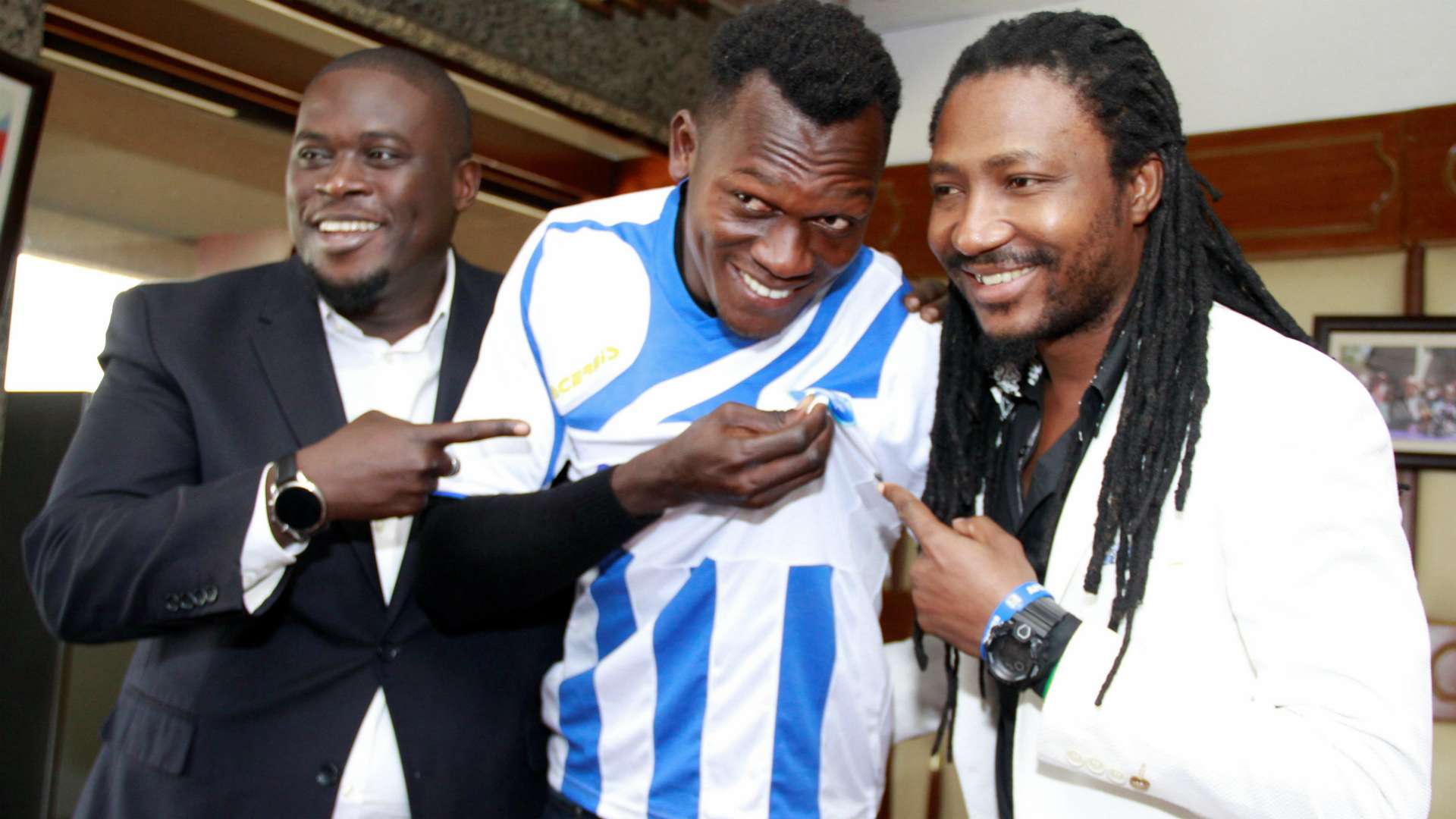 Alex Orotomal of Nigeria signs for AFC Leopards.