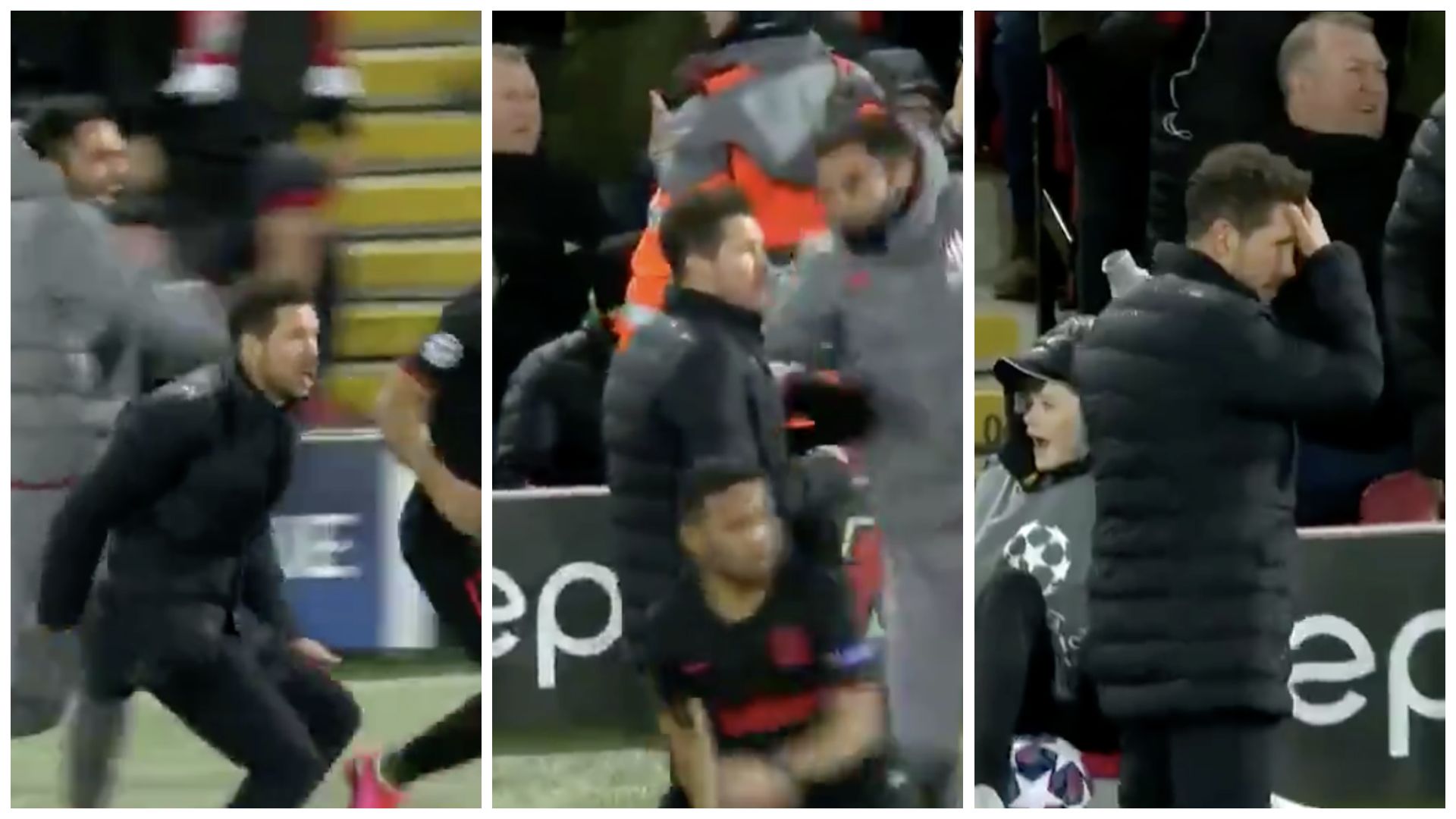 Simeone celebración gol anulado