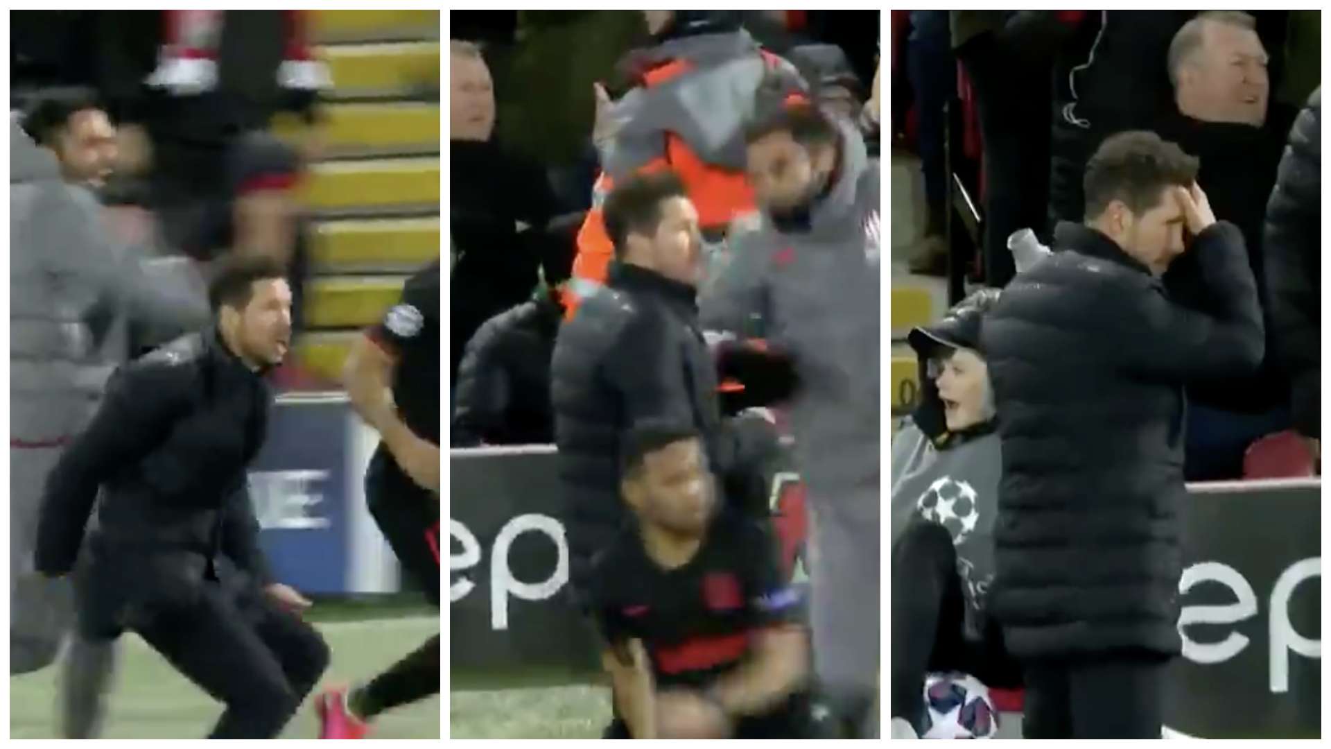 Simeone celebración gol anulado