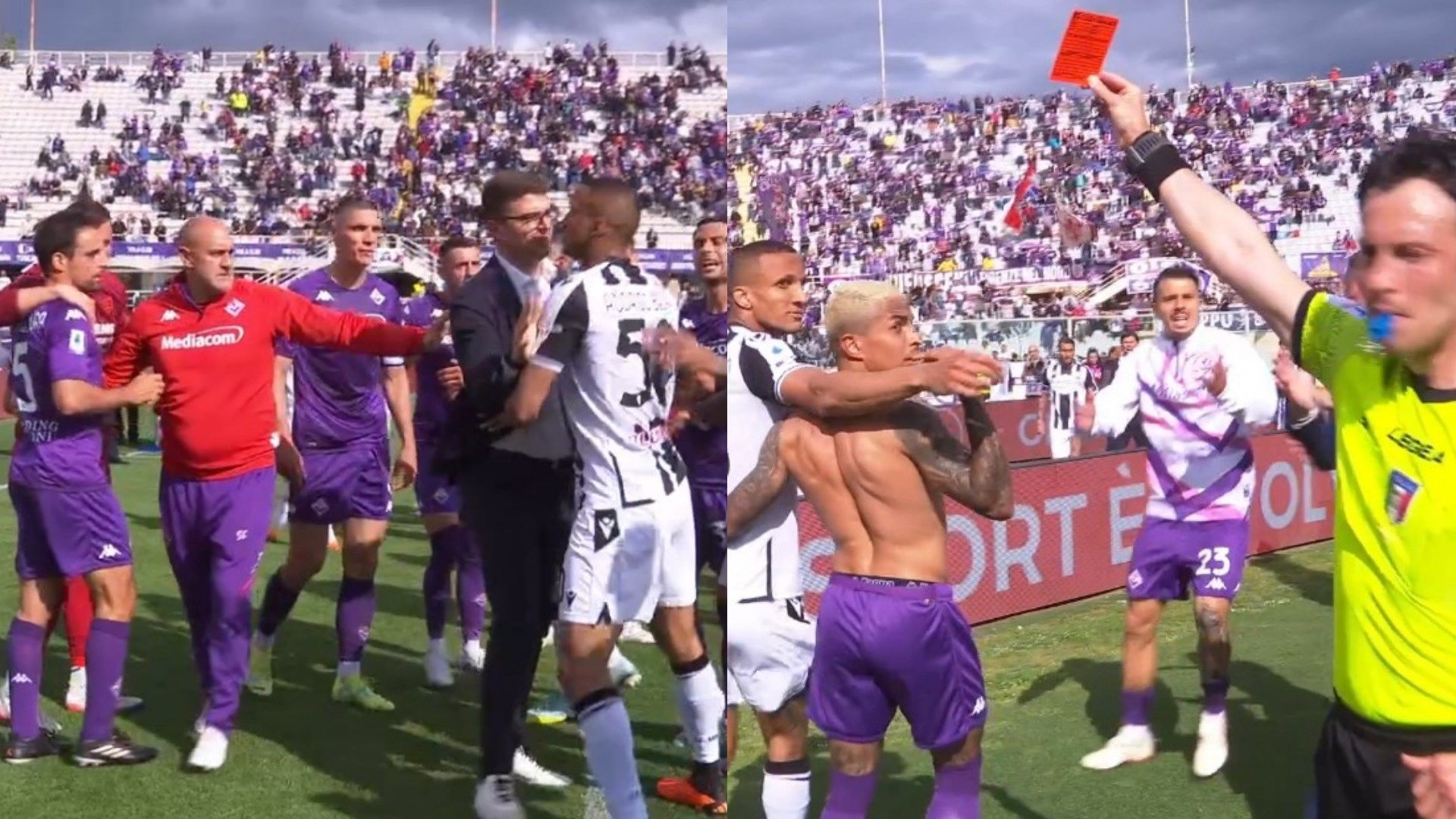 Fiorentina Udinese espulsi