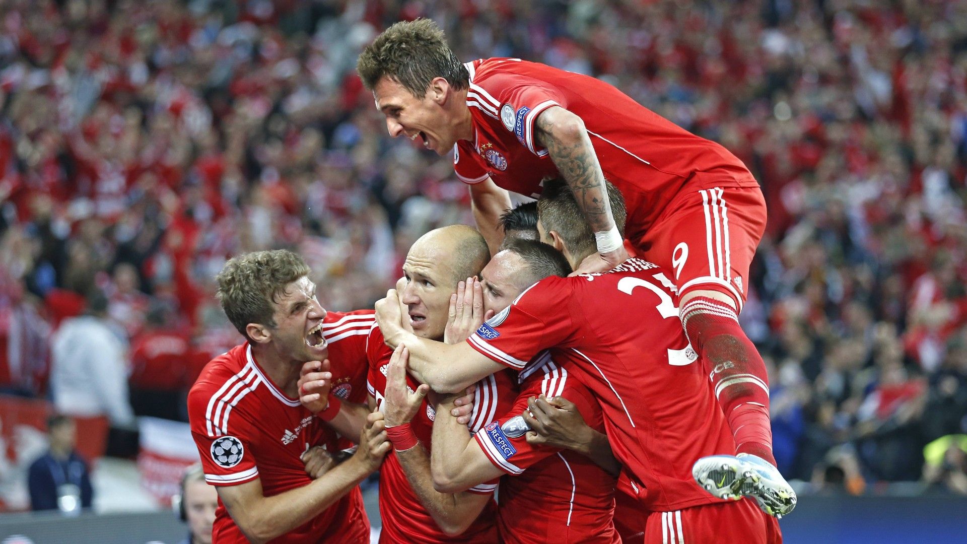 GER ONLY Müller Robben Mandzukic Ribery FC Bayern 2013