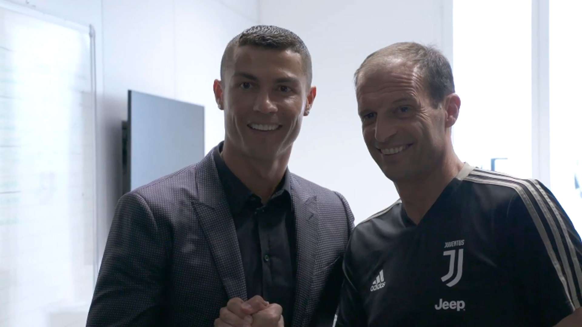 Cristiano Ronaldo e Allegri Juventus apresentação 16 07 18