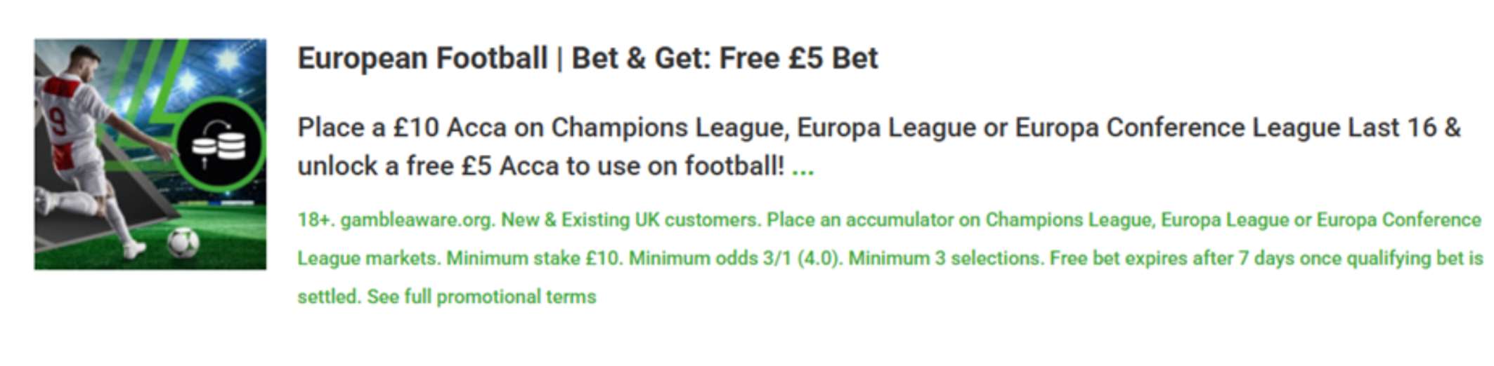 Unibet bet and get