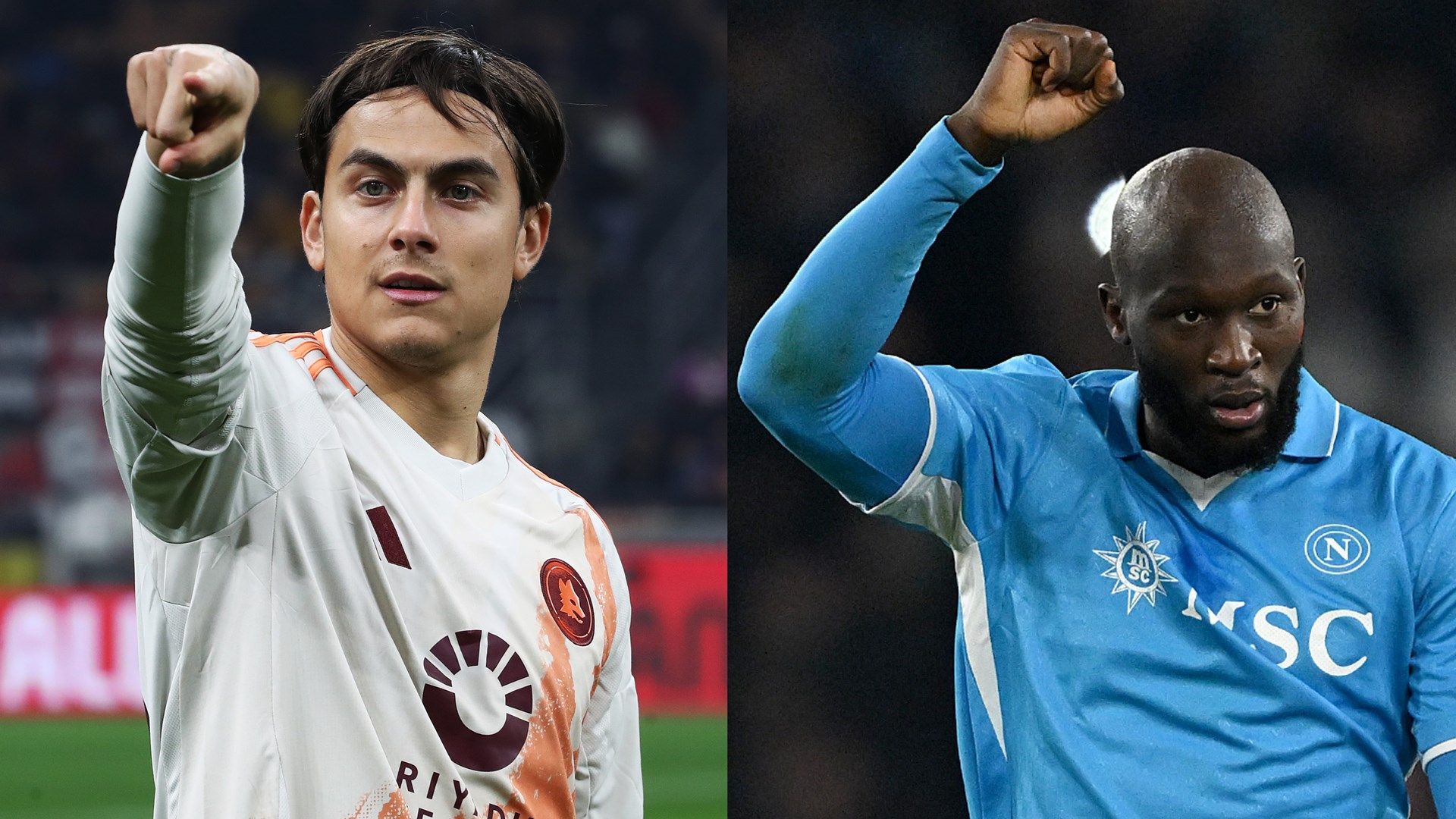 Paulo Dybala Romelu Lukaku Roma Napoli