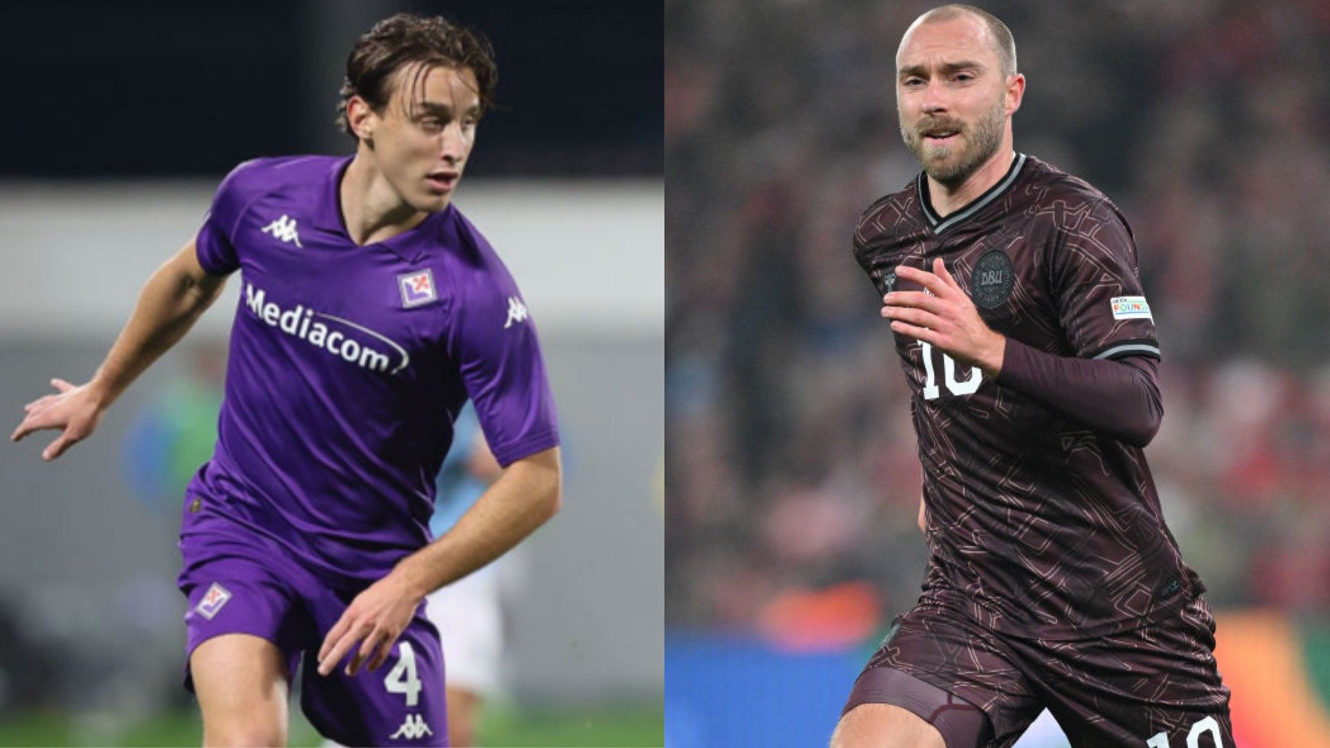 Edoardo Bove and Christian Eriksen