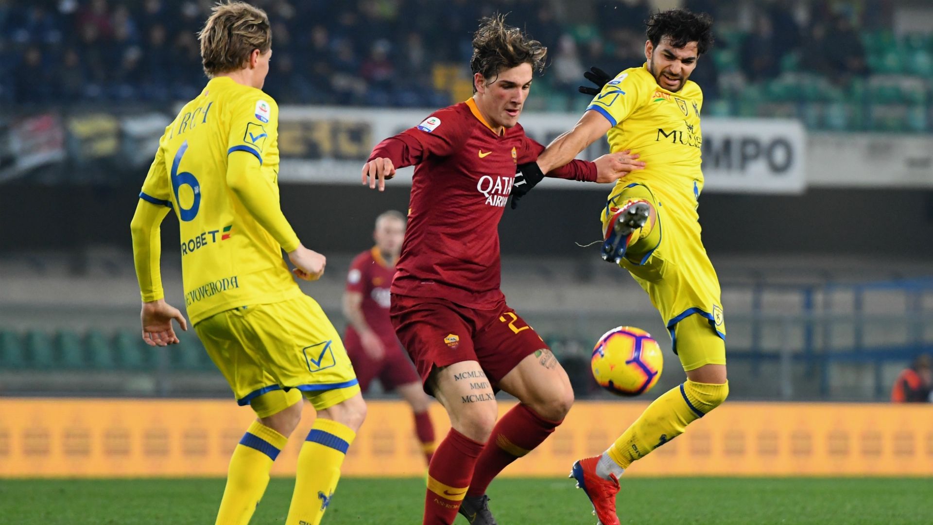 Nicolò Zaniolo Medhi Leris Chievo Roma Serie A