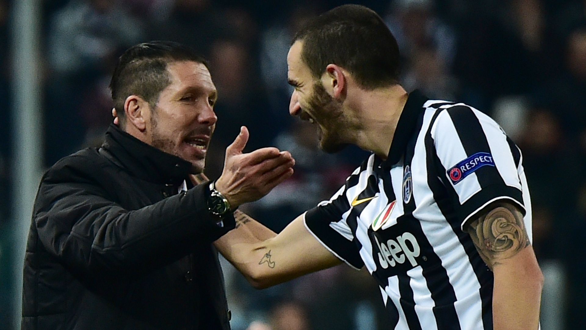 Leonardo Bonucci Diego Simeone Juventus Atletico Madrid