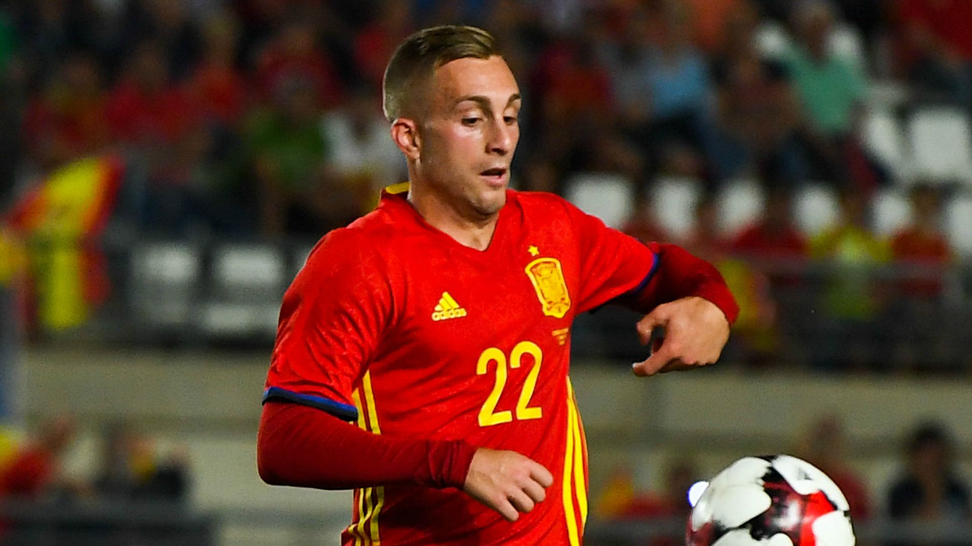 Gerard Deulofeu with Spain shirt