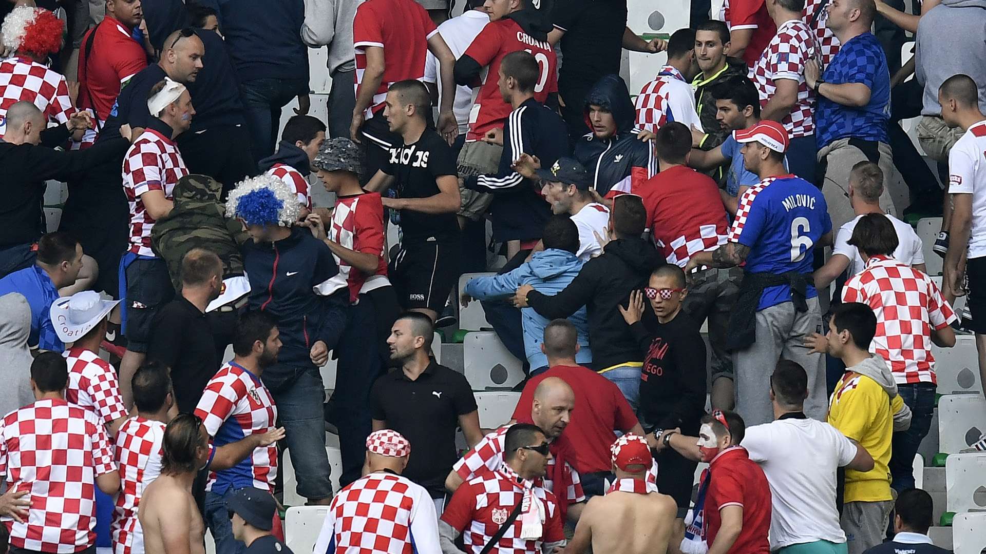 Croatia Crowd Trouble Group D Czech Republic Euro 2016