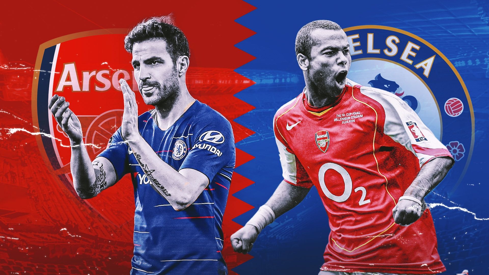 Cesc Fabregas and Ashley Cole played for both Arsenal and Chelsea