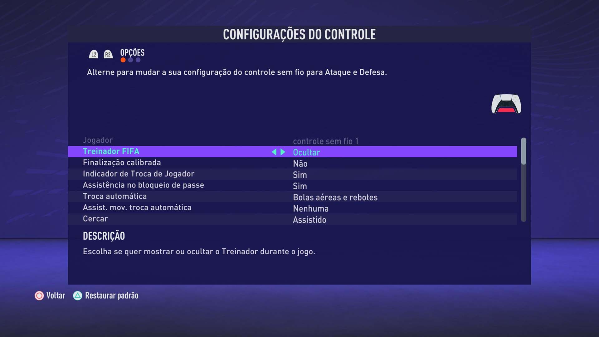 Configurações FIFA 21 - 1