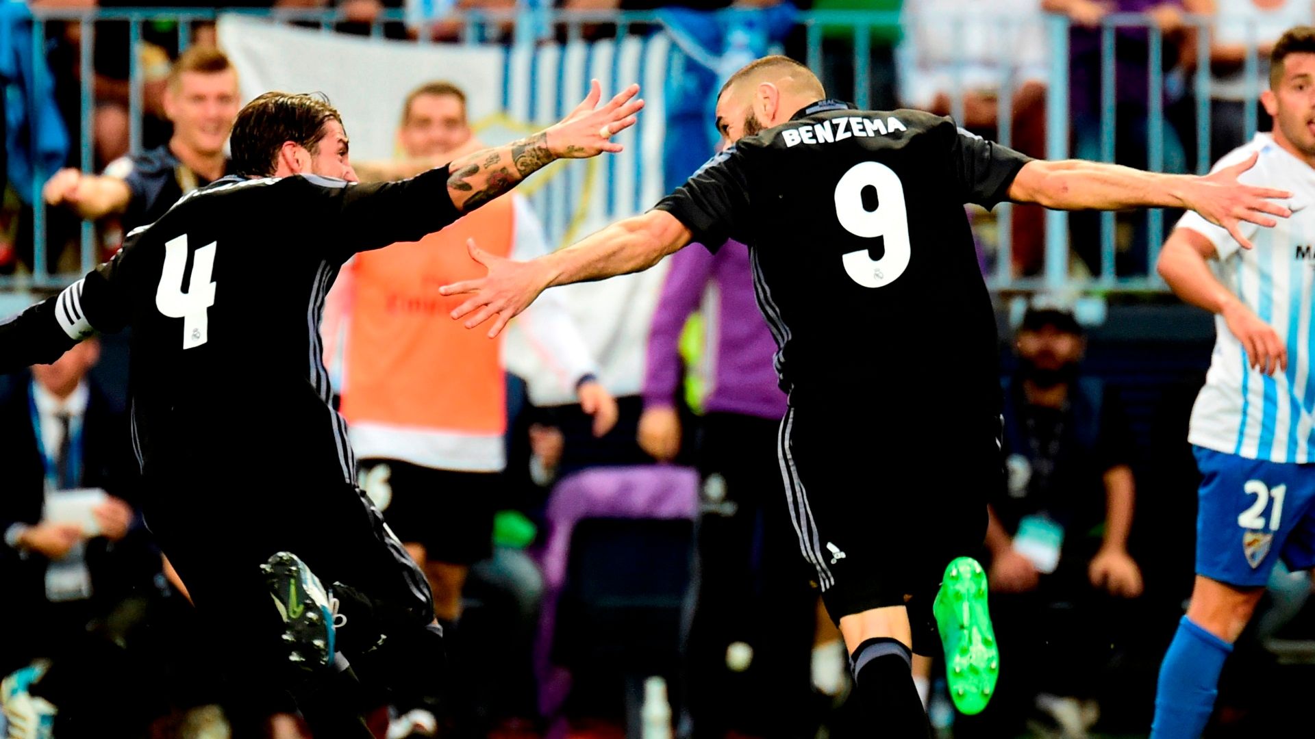 Karim Benzema Sergio Ramos Malaga Real Madrid LaLiga 21052017