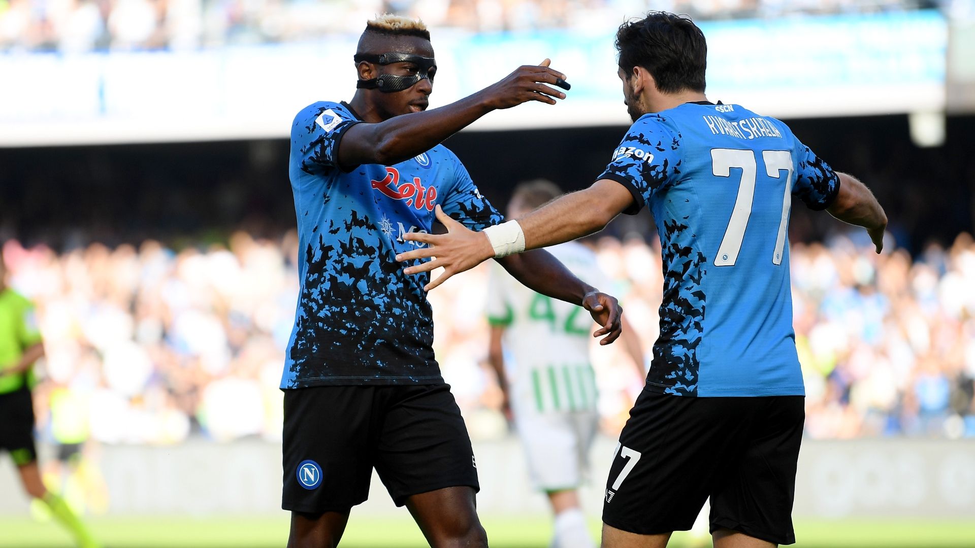 Osimhen Kvaratskhelia Napoli Sassuolo Serie A