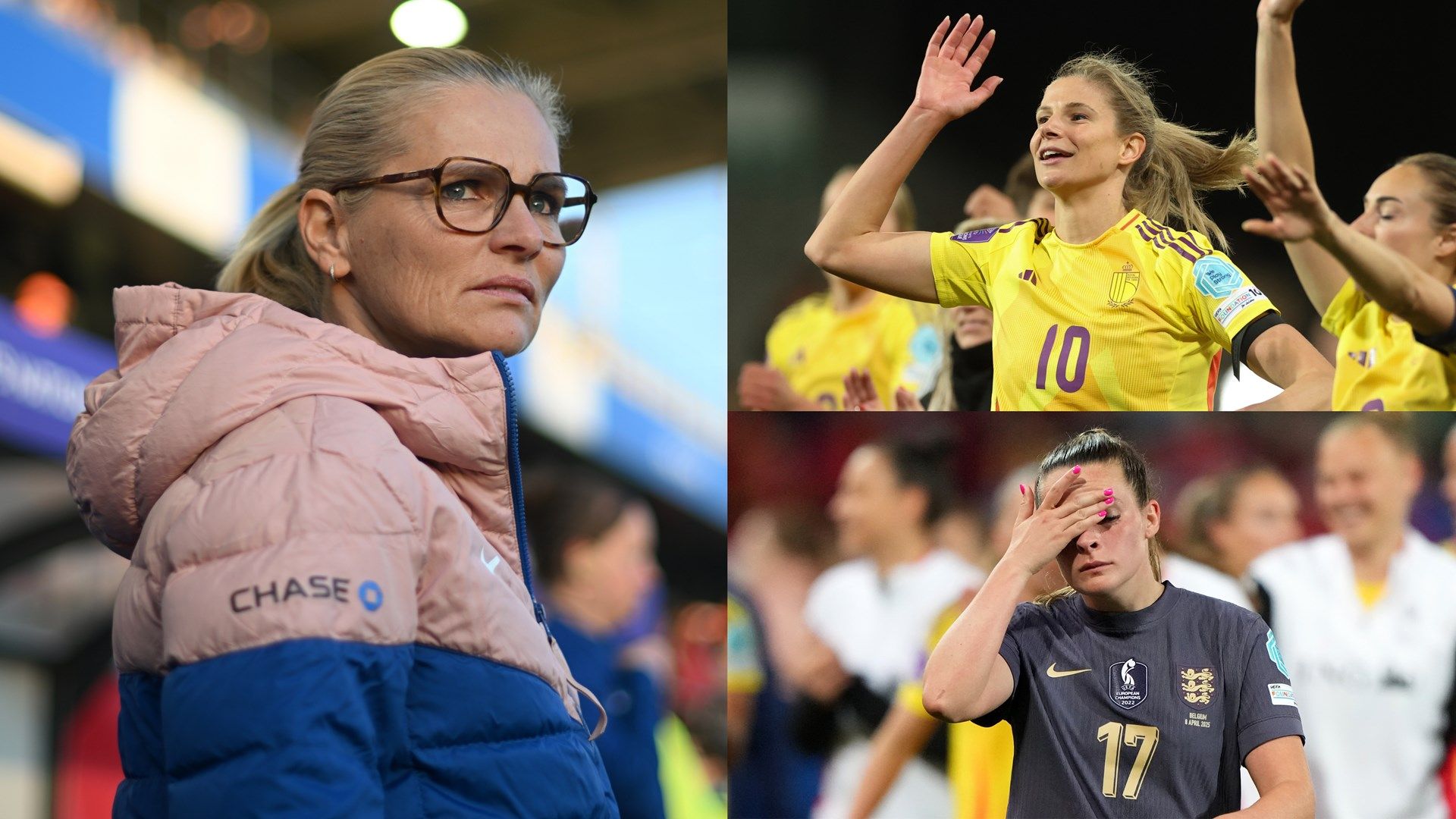 Sarina Wiegman Ella Toone Justine Vanhaevermaet England Belgium Women composite