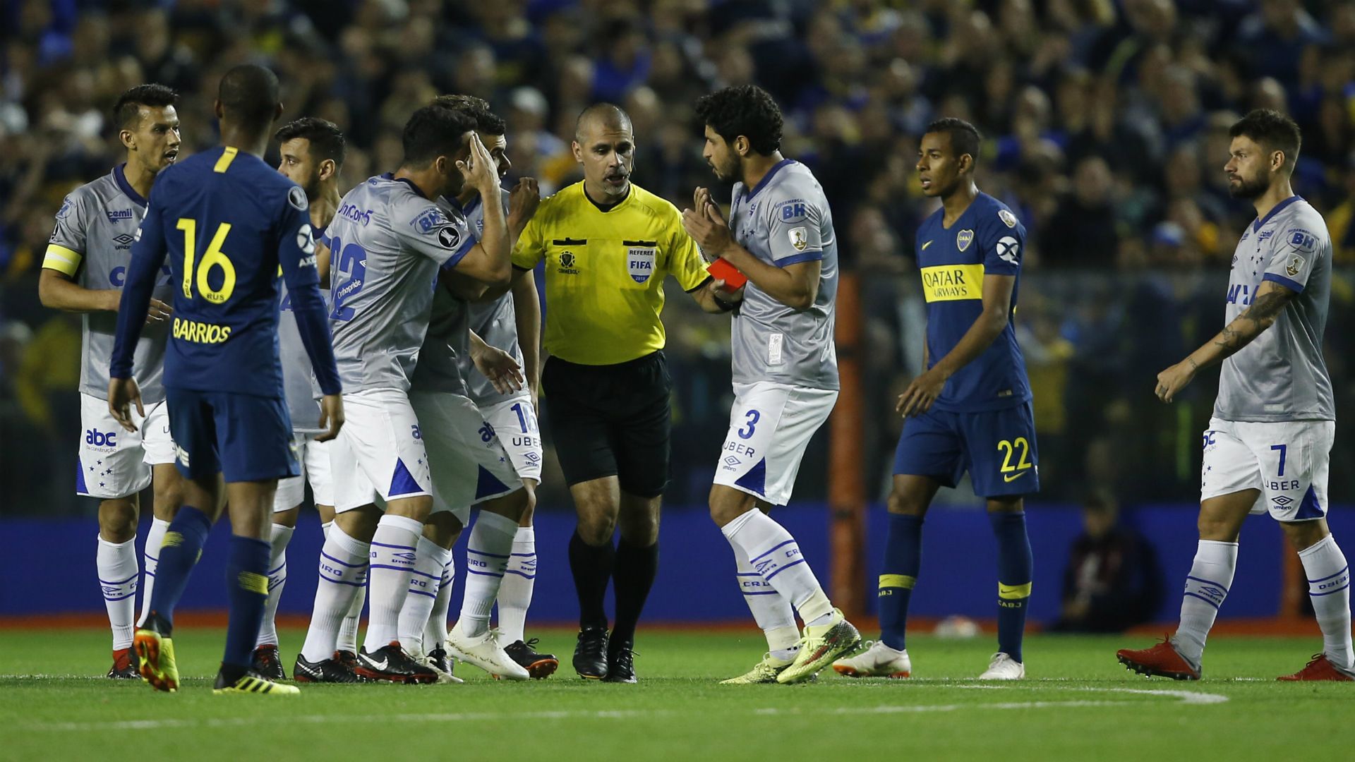 Eber Aquino roja Boca Cruzeiro Copa Libertadores 19092018