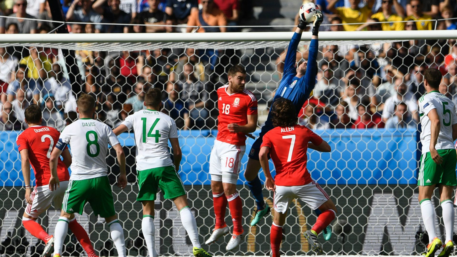 Aaron Ramsey Wales Northern Ireland Euro 2016