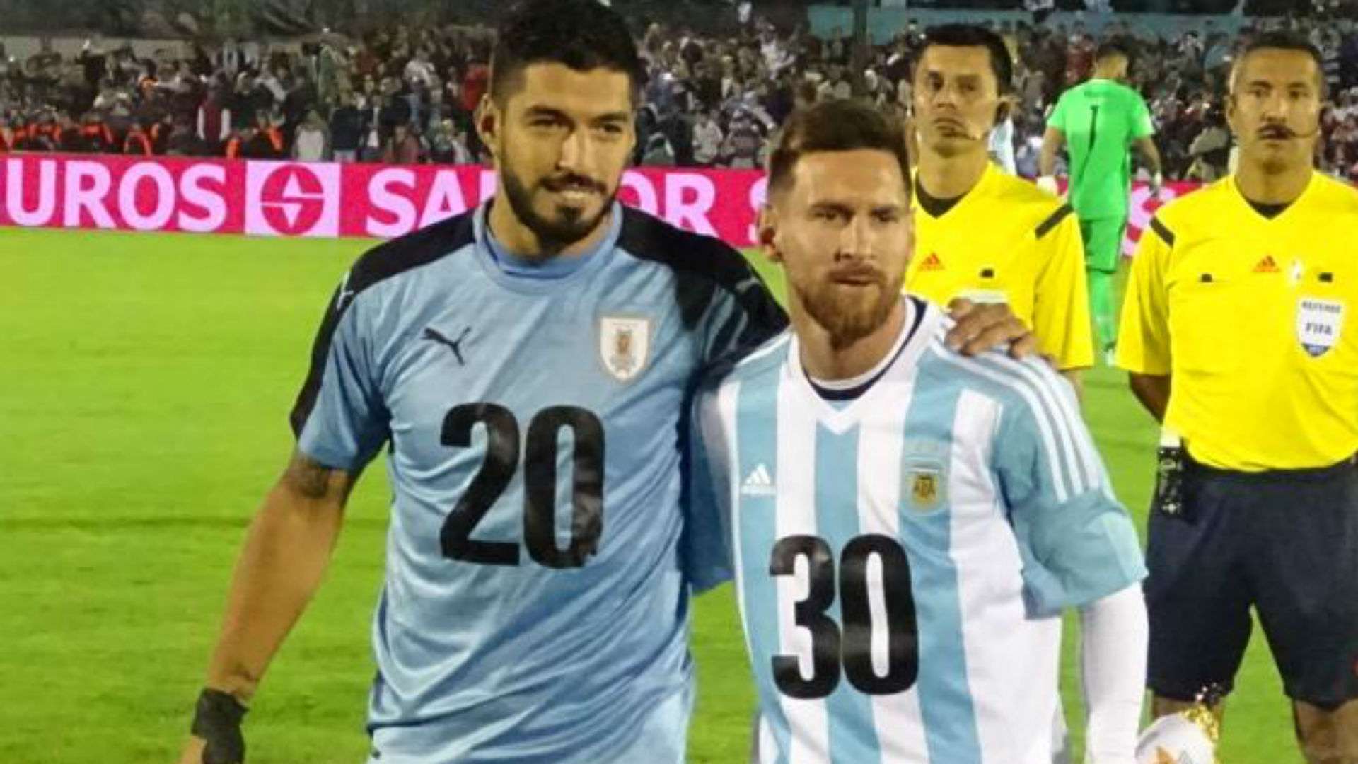 Luis Suarez Lionel Messi Uruguay Argentina 31082017 world cup 2030