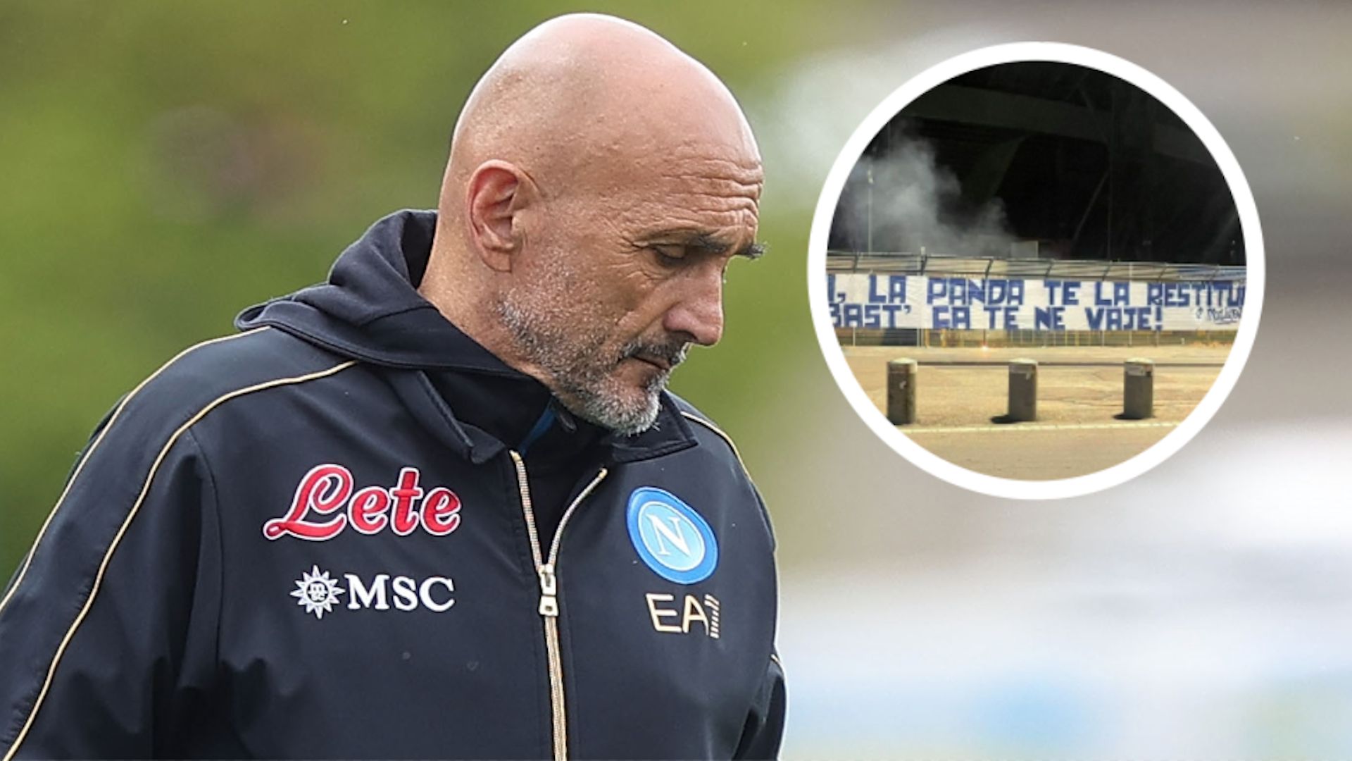 Striscione Spalletti Napoli