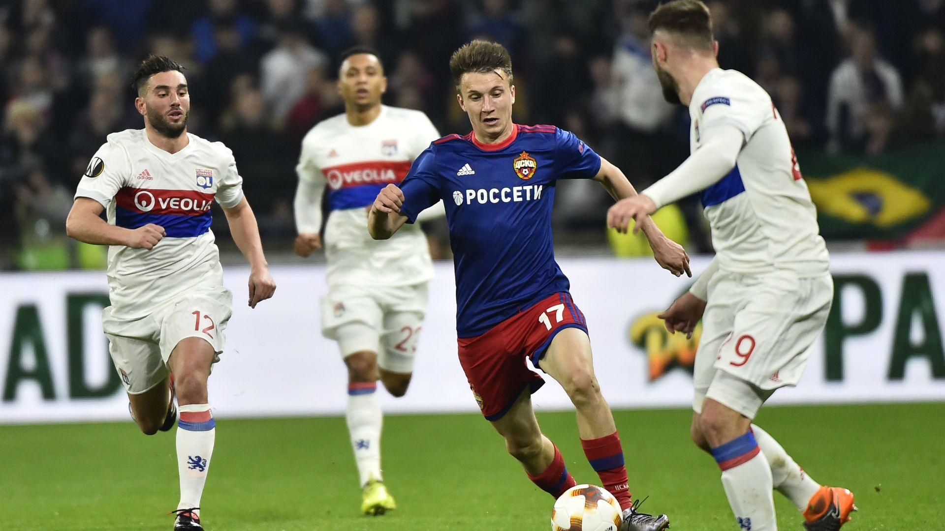 Alexandre Golovin Jordan Ferri Lyon CSKA Moscou UEFA Europa League 15032018
