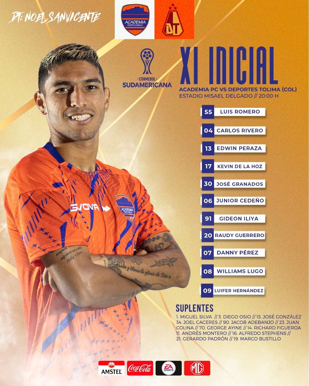 Nómina Puerto Cabello Fecha 1 Copa Sudamericana 2023