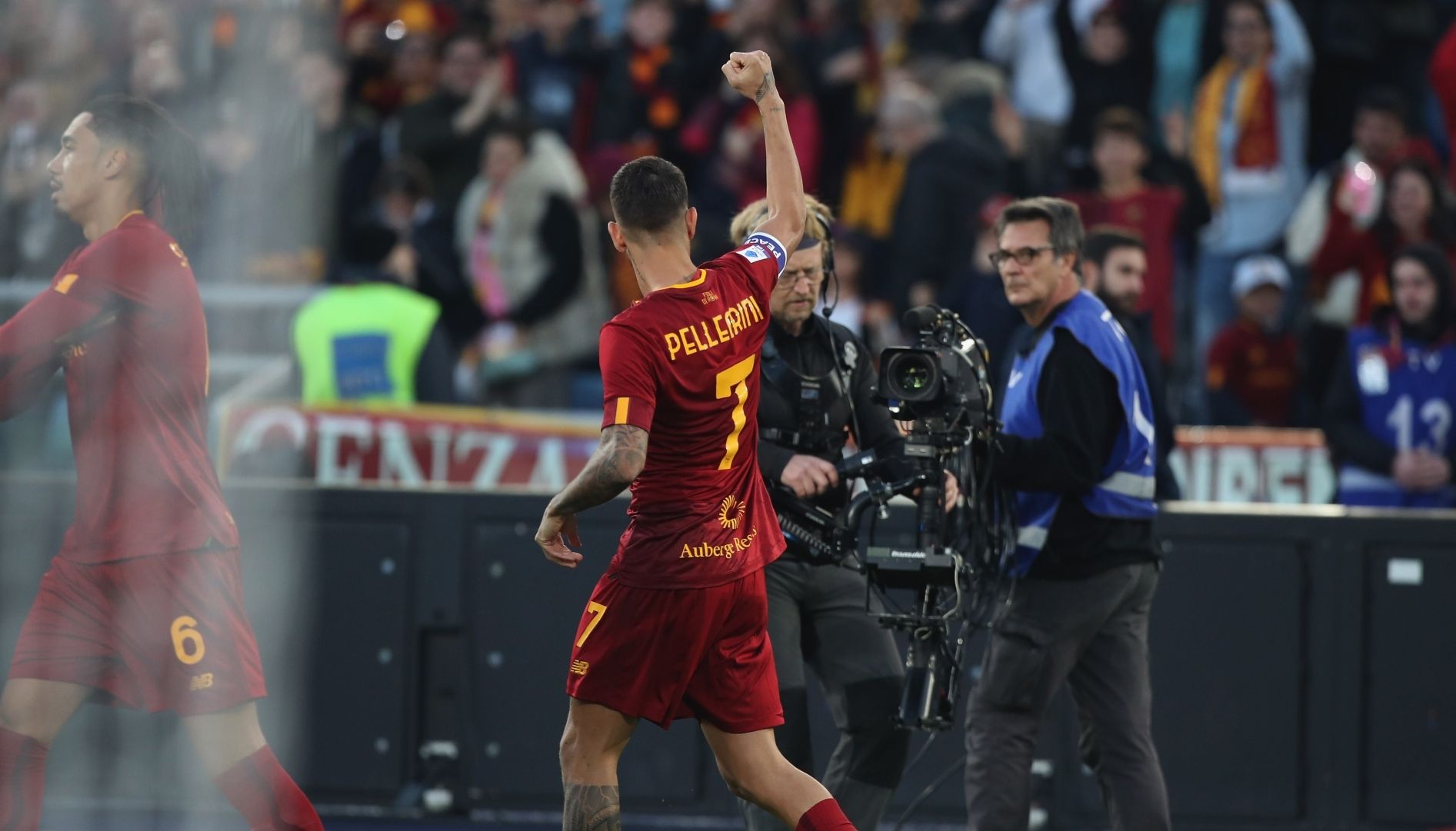 pellegrini roma bologna esultanza