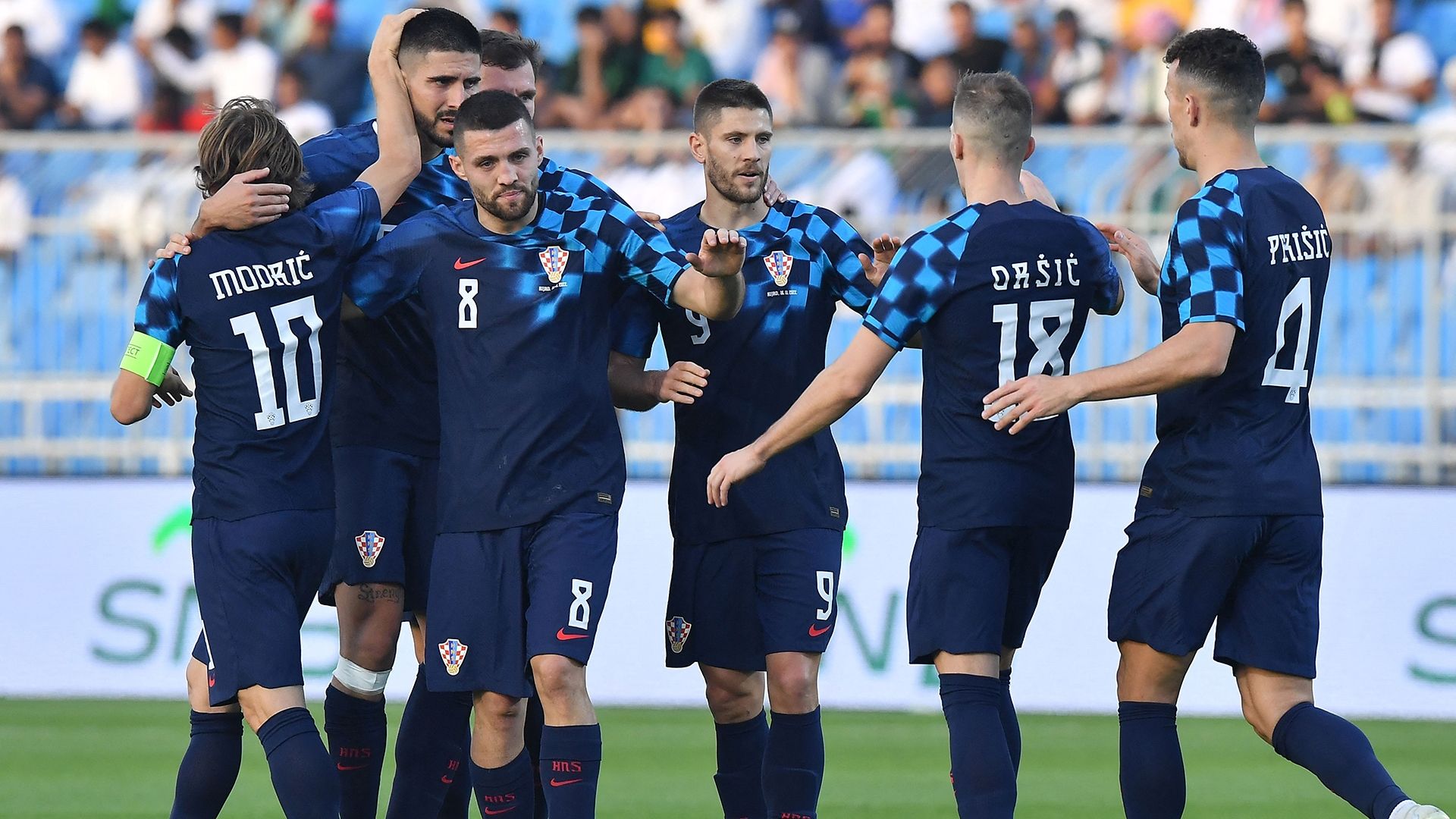 Croatia celebrating Andrej Kramaric