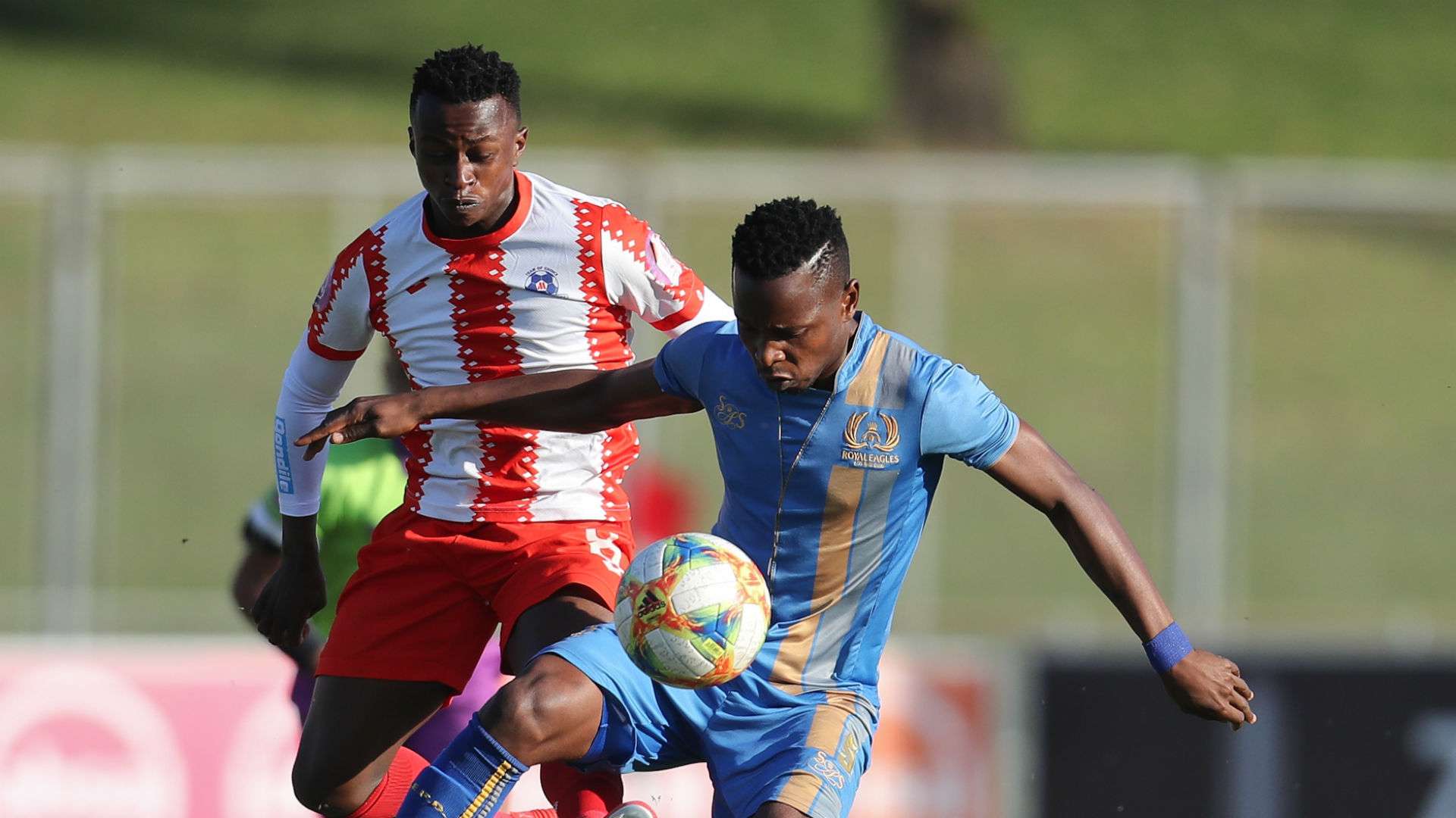 Mbulelo Wambi of Royal Eagles and Siphesihle Ndlovu of Maritzburg United, May 2019