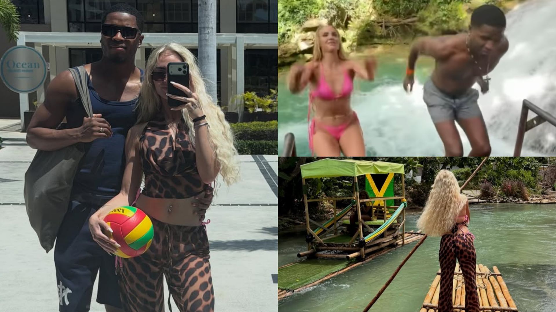 Alisha Lehmann Montel McKenzie Jamaica 2026 backflip pool