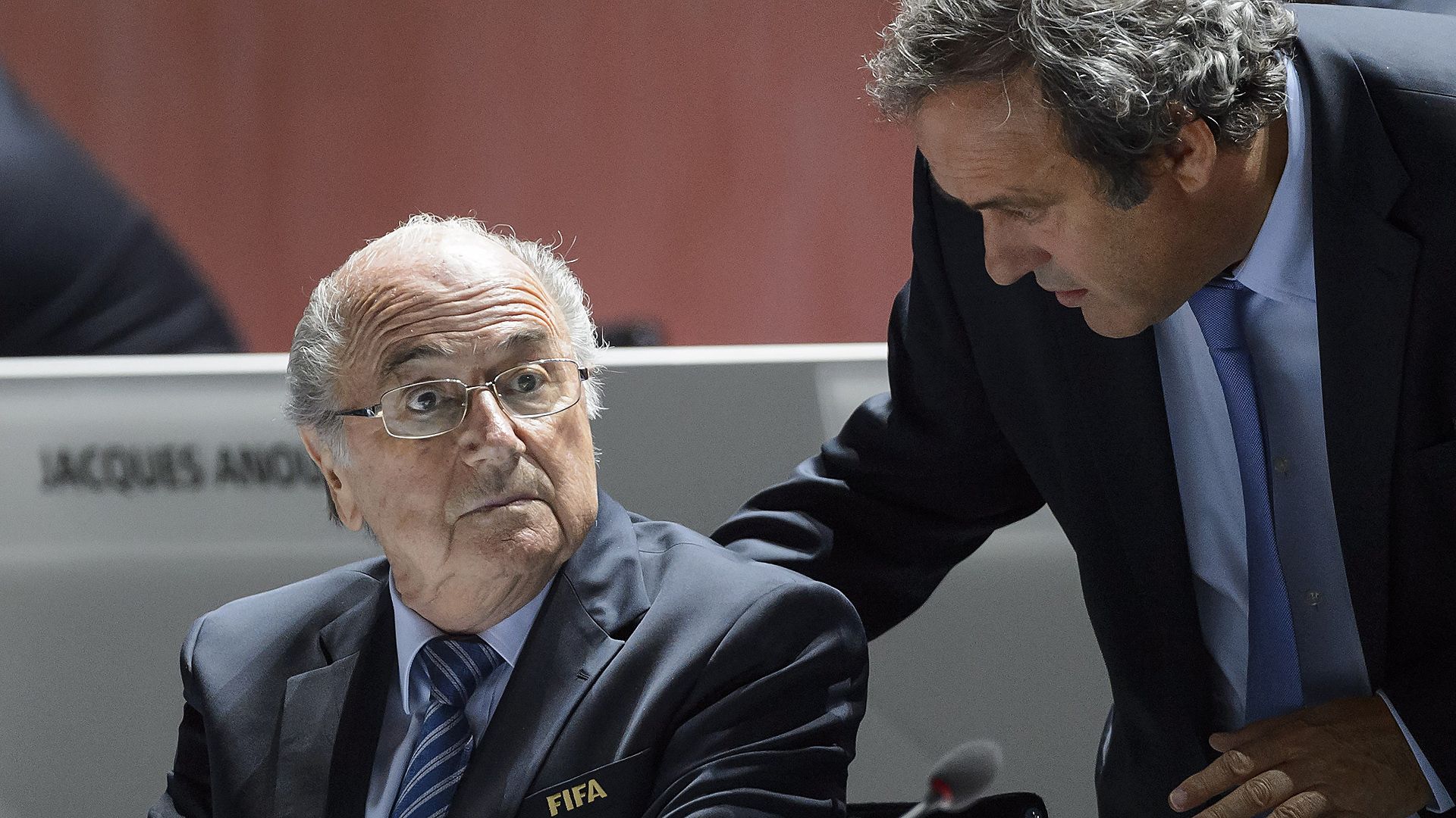 Sepp Blatter Michel Platini UEFA FIFA