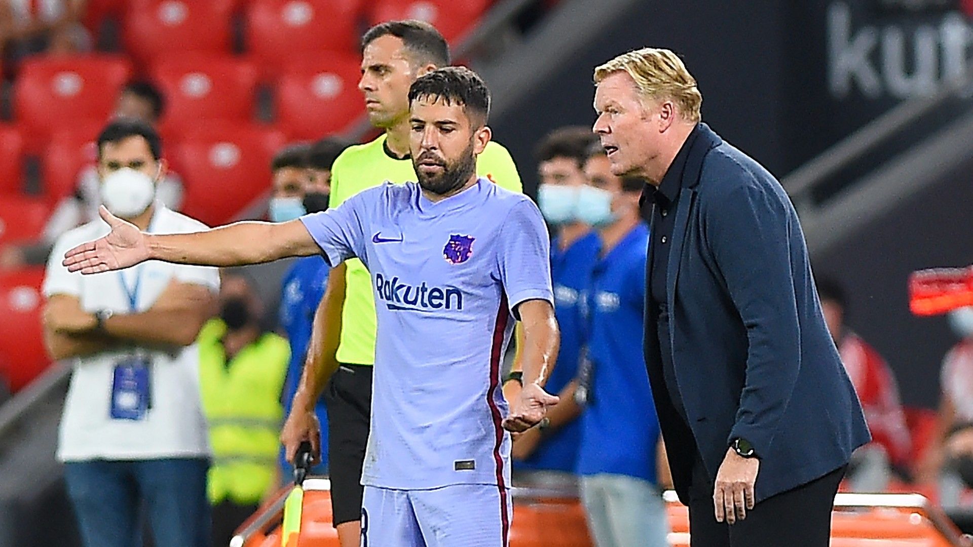 Jordi Alba Ronald Koeman Athletic Club vs Barcelona La Liga 2021-22