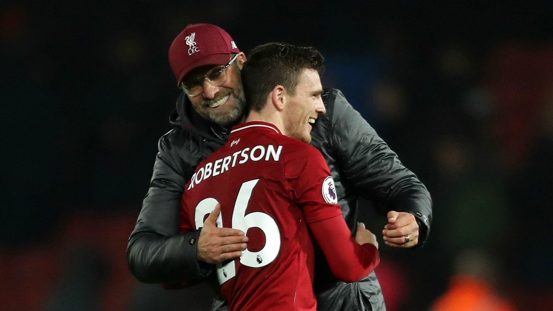 Jurgen Klopp and Andrew Robertson
