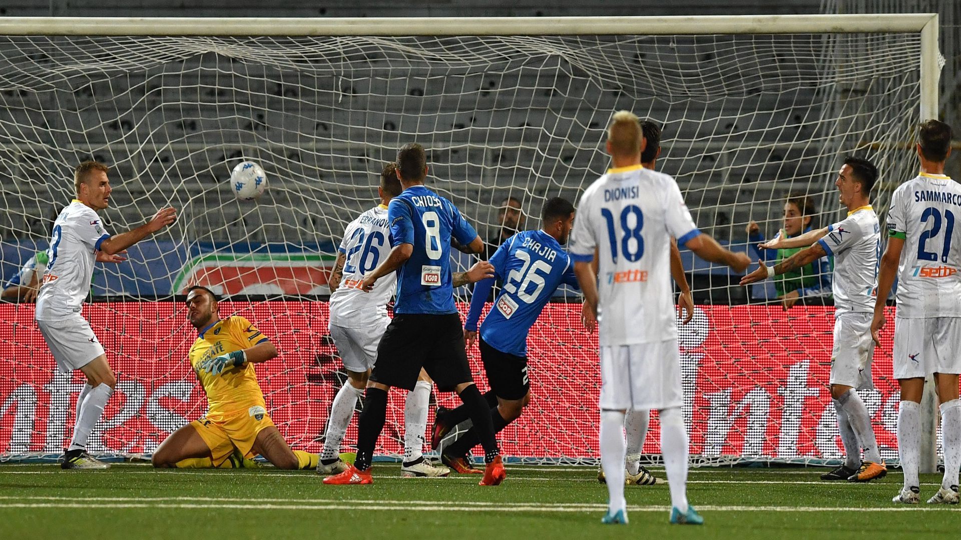 Moutir Chajia goal Novara Frosinone Serie B