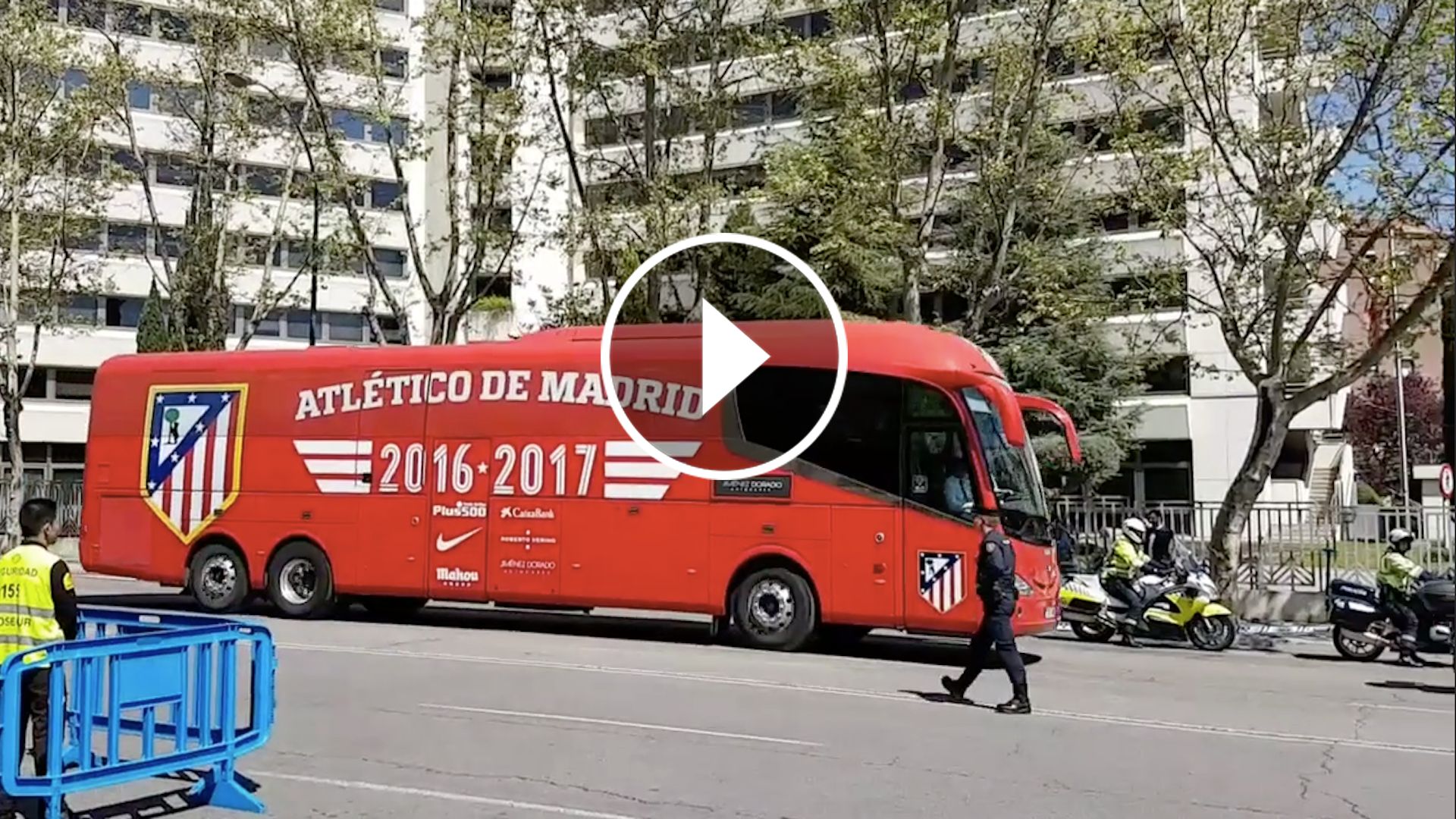 VIDEO Bus Atlético derbi